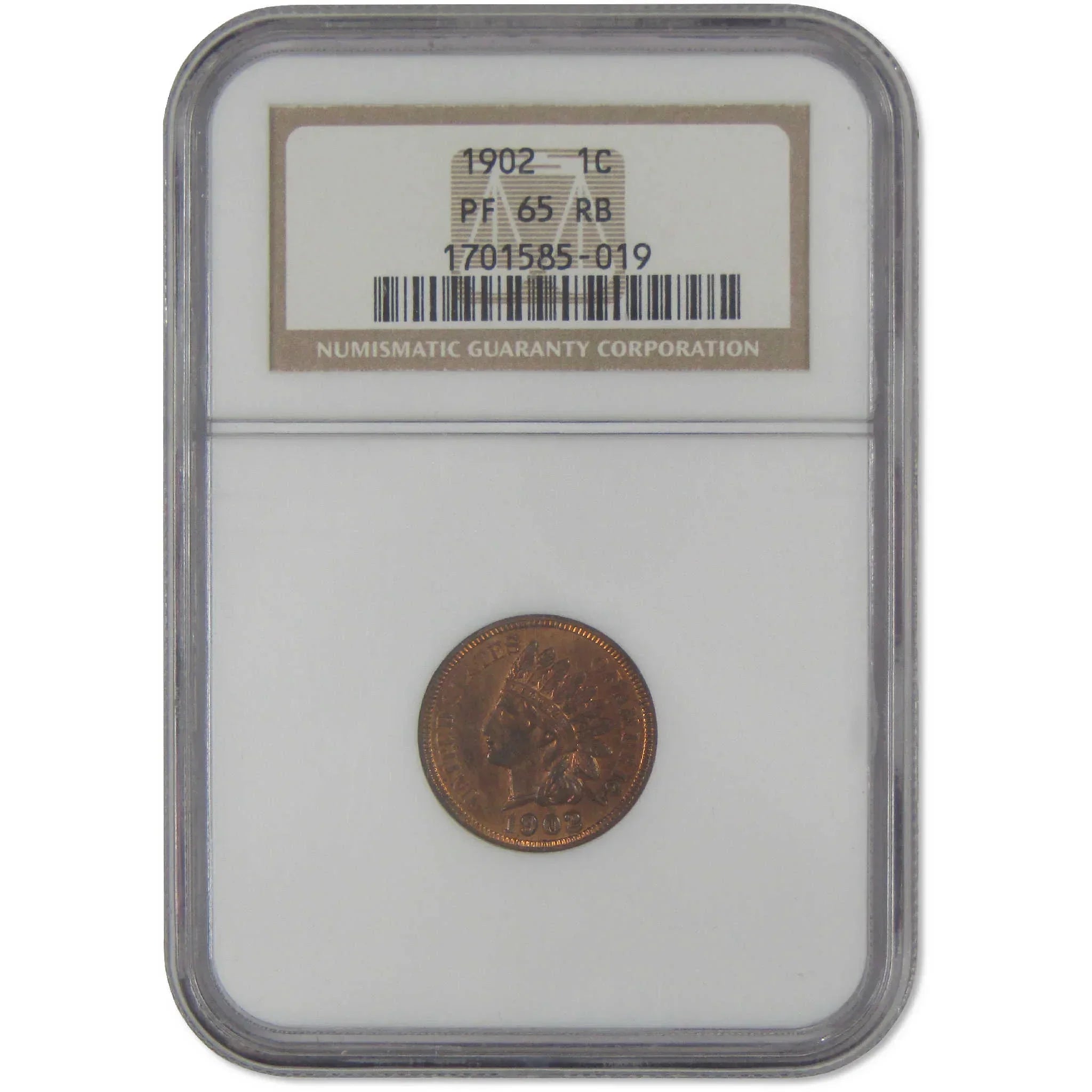 1902 Indian Head Cent PF 65 RB NGC Penny Proof 1c Coin
