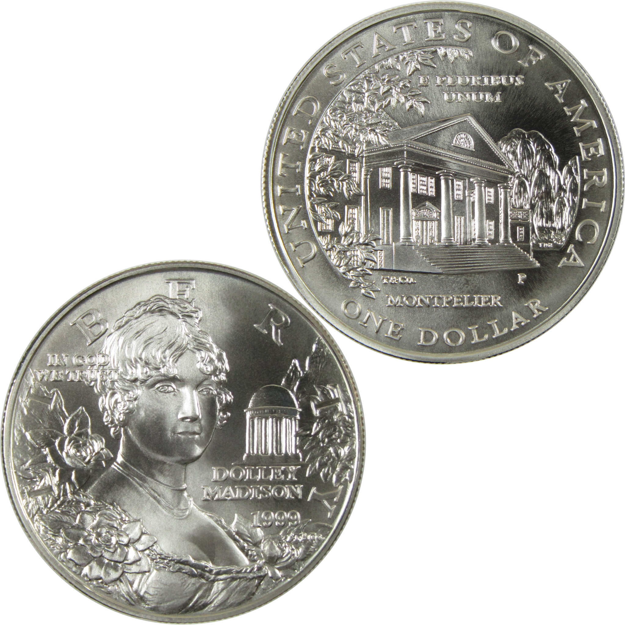 1999 P Dolley Madison Commemorative Silver Dollar Uncirculated $1 Coin