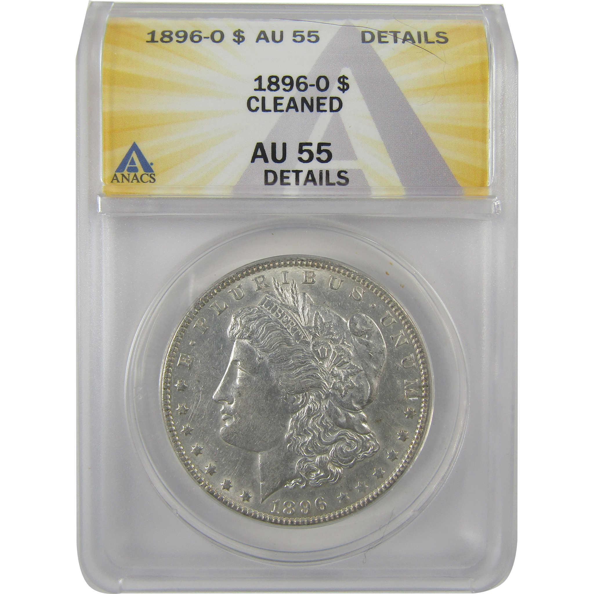 1896 O Morgan Dollar AU 55 Details ANACS Silver $1 Coin SKU:I18994 - Morgan coin - Morgan silver dollar - Morgan silver dollar for sale - Profile Coins & Collectibles