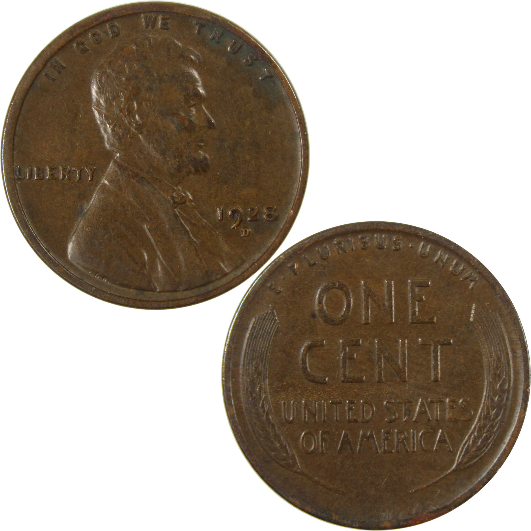 1928 D Lincoln Wheat Cent VF Very Fine Penny 1c Coin SKU:I27640