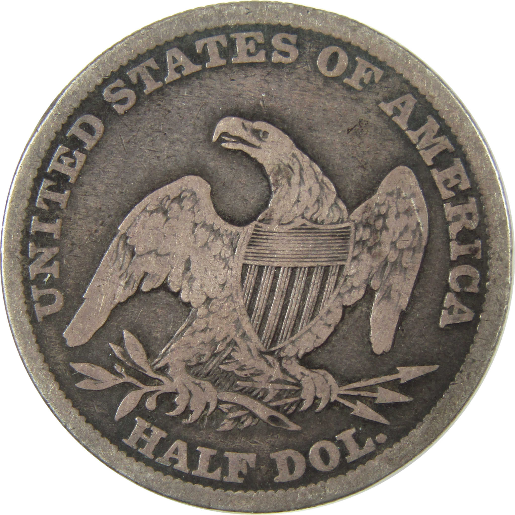 1838 Capped Bust Silver Half Dollar F Fine 50c Coin SKU:I28250