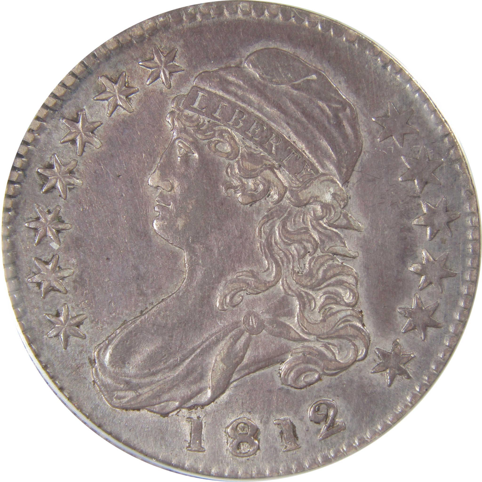 1812 Capped Bust Half Dollar AU 50 Details ANACS Silver SKU:CPC1156