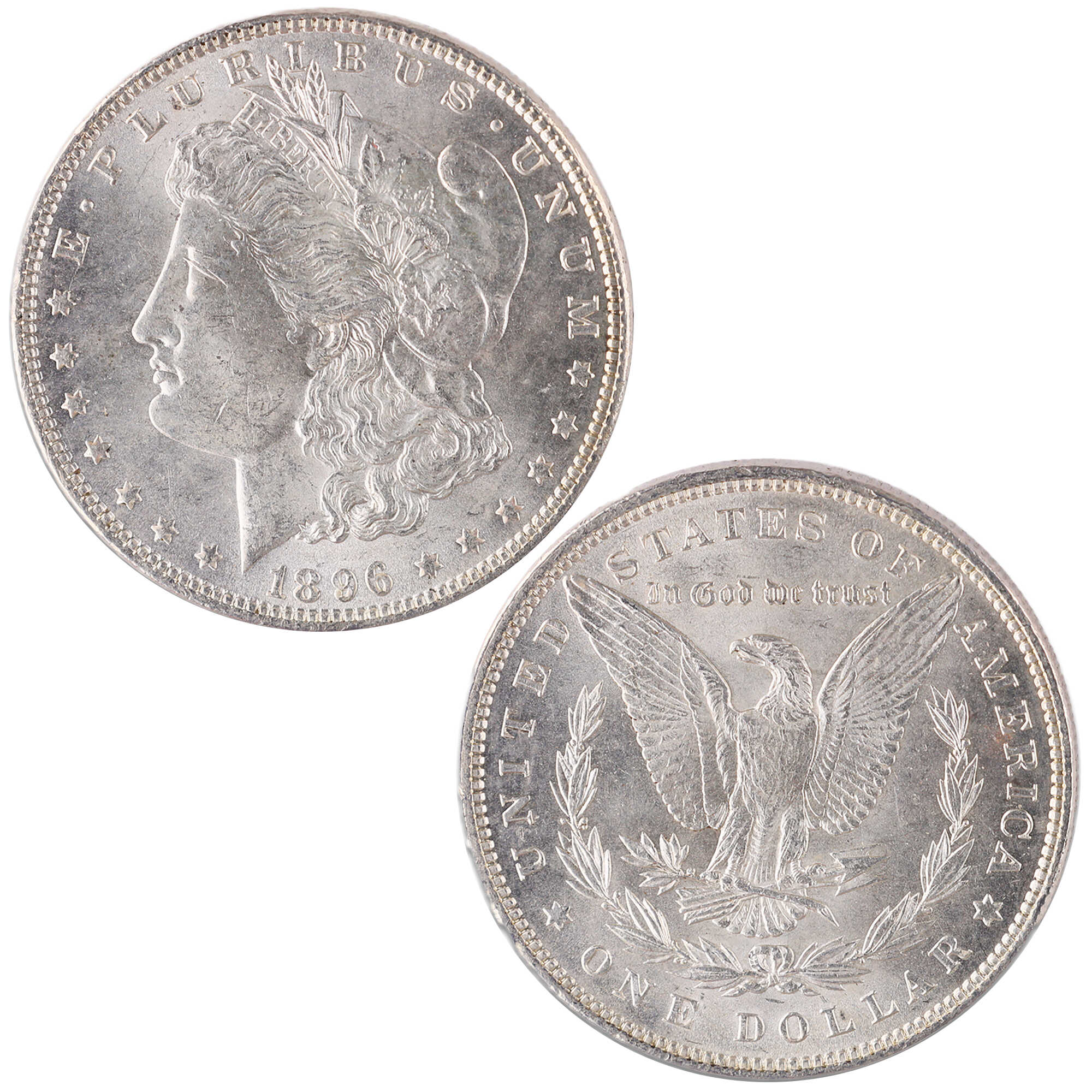 1896 Morgan Dollar BU Choice Uncirculated Silver $1 Coin SKU:I12041 - Morgan coin - Morgan silver dollar - Morgan silver dollar for sale - Profile Coins & Collectibles