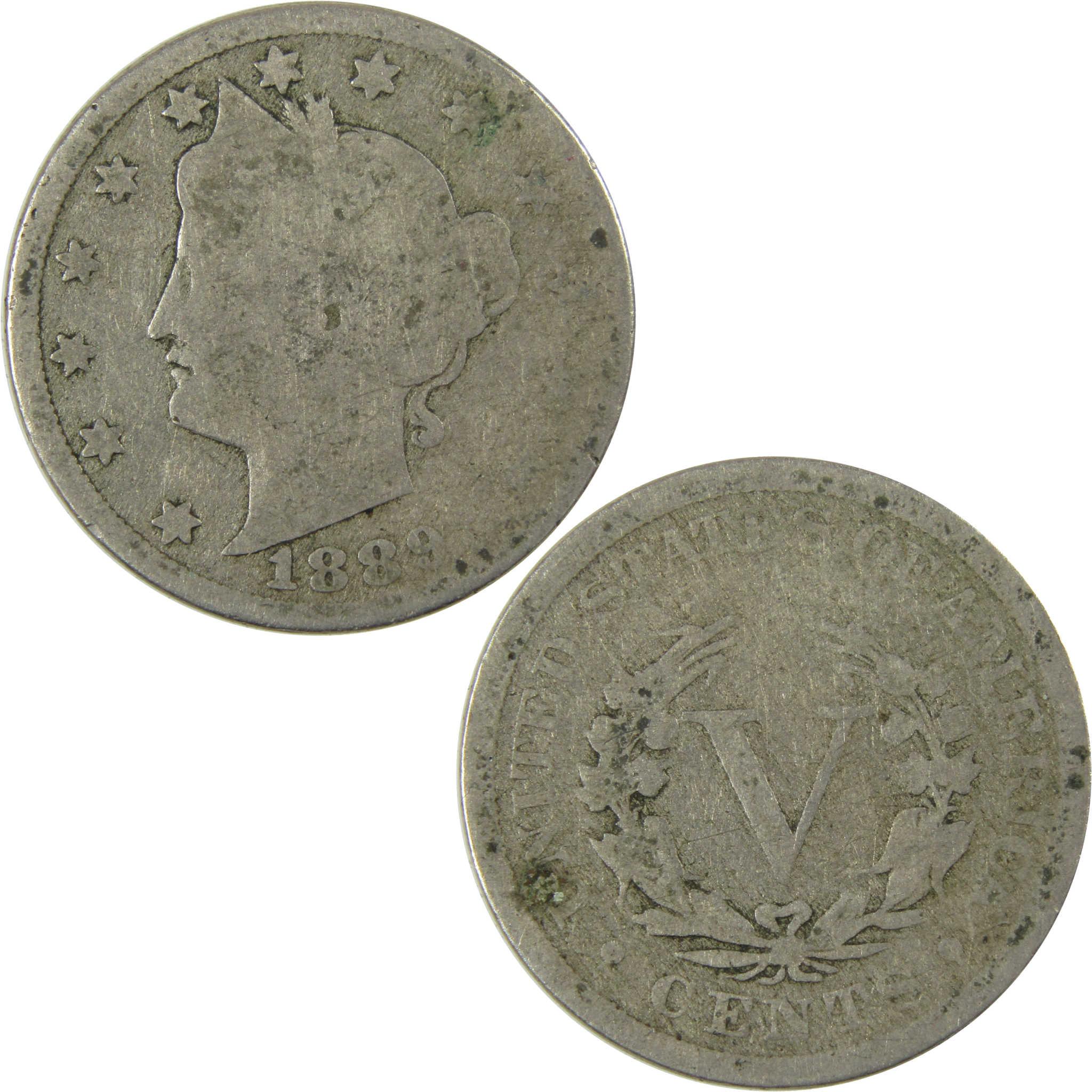 1889 Liberty Head V Nickel AG About Good 5c Coin SKU:I27225