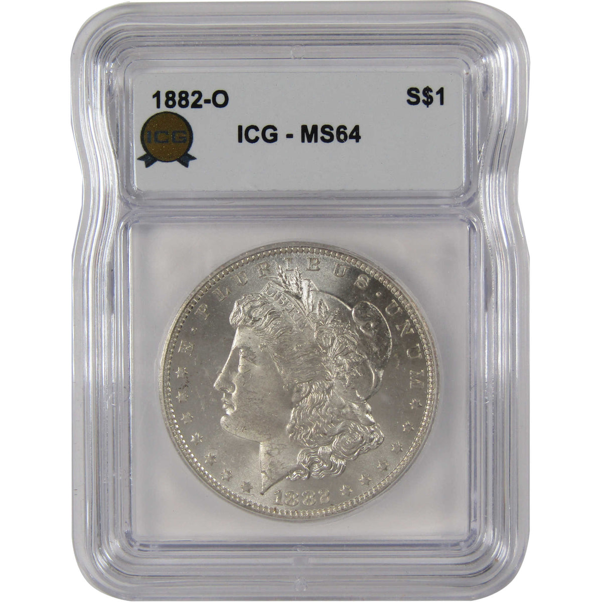 1882 O Morgan Silver Dollar MS 64 ICG Uncirculated $1 Coin SKU:I29176