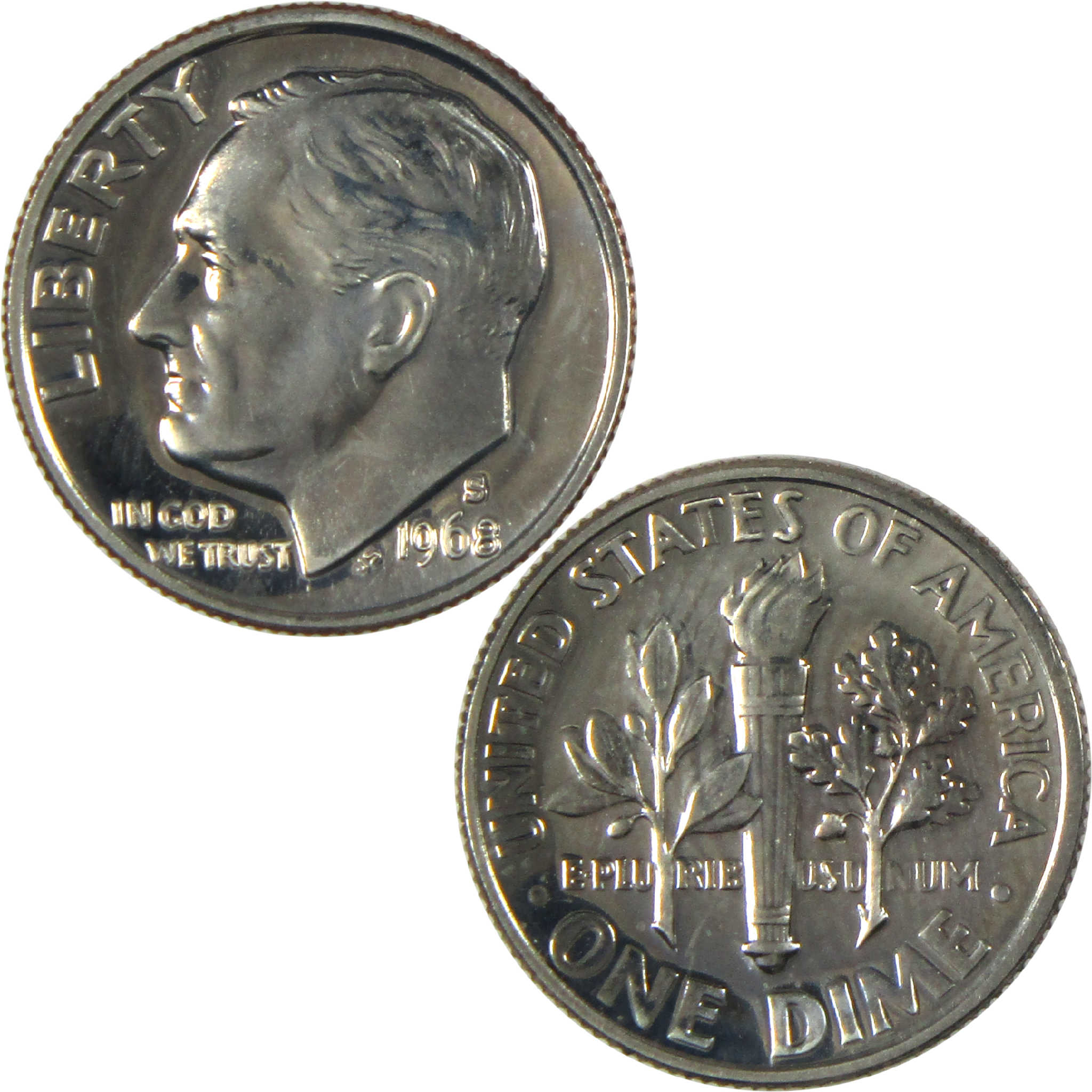 1968 S Roosevelt Clad Dime Proof 10c Coin Collectible