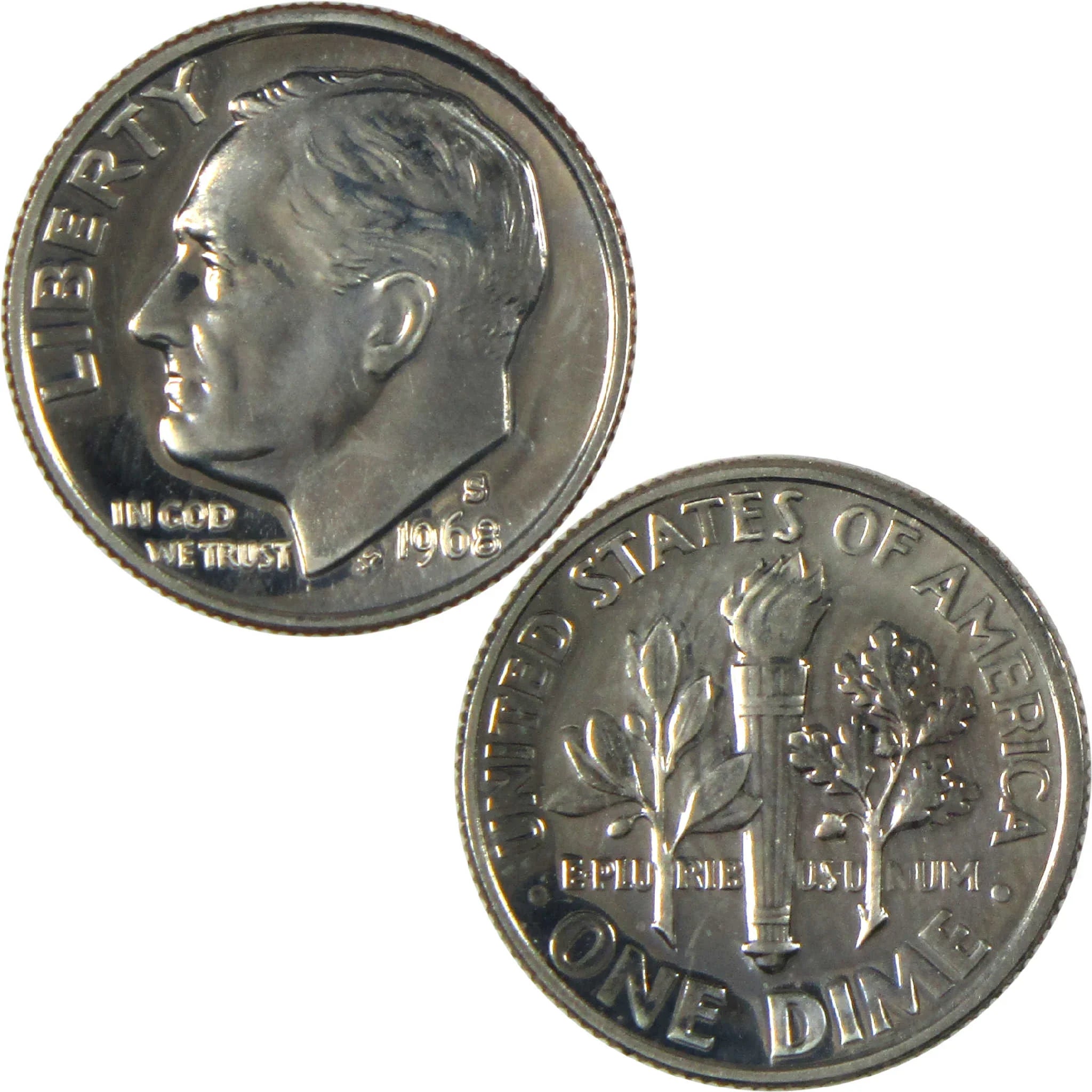 1968 S Roosevelt Clad Dime Proof 10c Coin Collectible