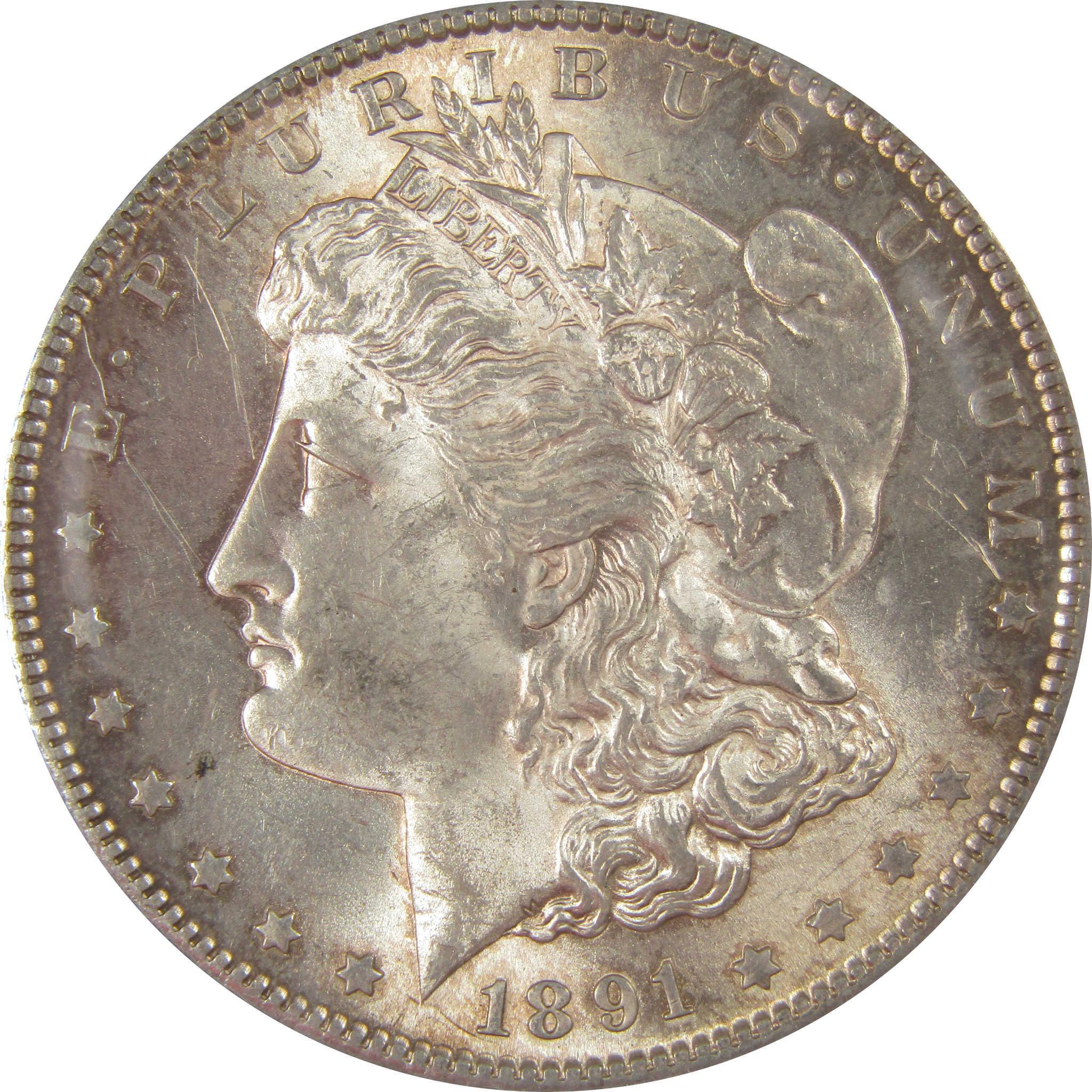 1891 S Morgan Dollar MS 63 ANACS Silver Uncirculated Toned SKU:I20904