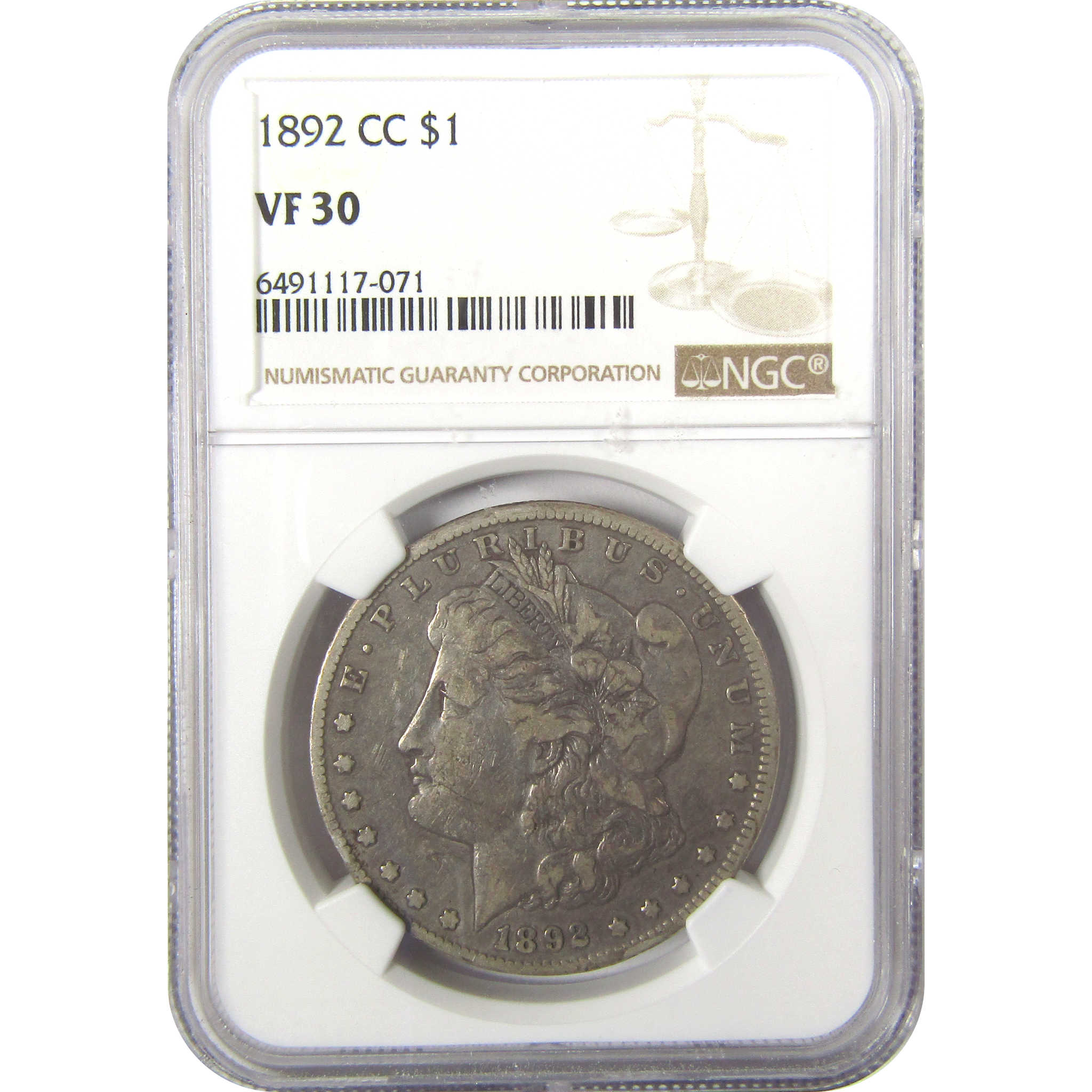 1892 CC Morgan Dollar VF 30 NGC Silver $1 Coin SKU:I19733 - Morgan coin - Morgan silver dollar - Morgan silver dollar for sale - Profile Coins & Collectibles