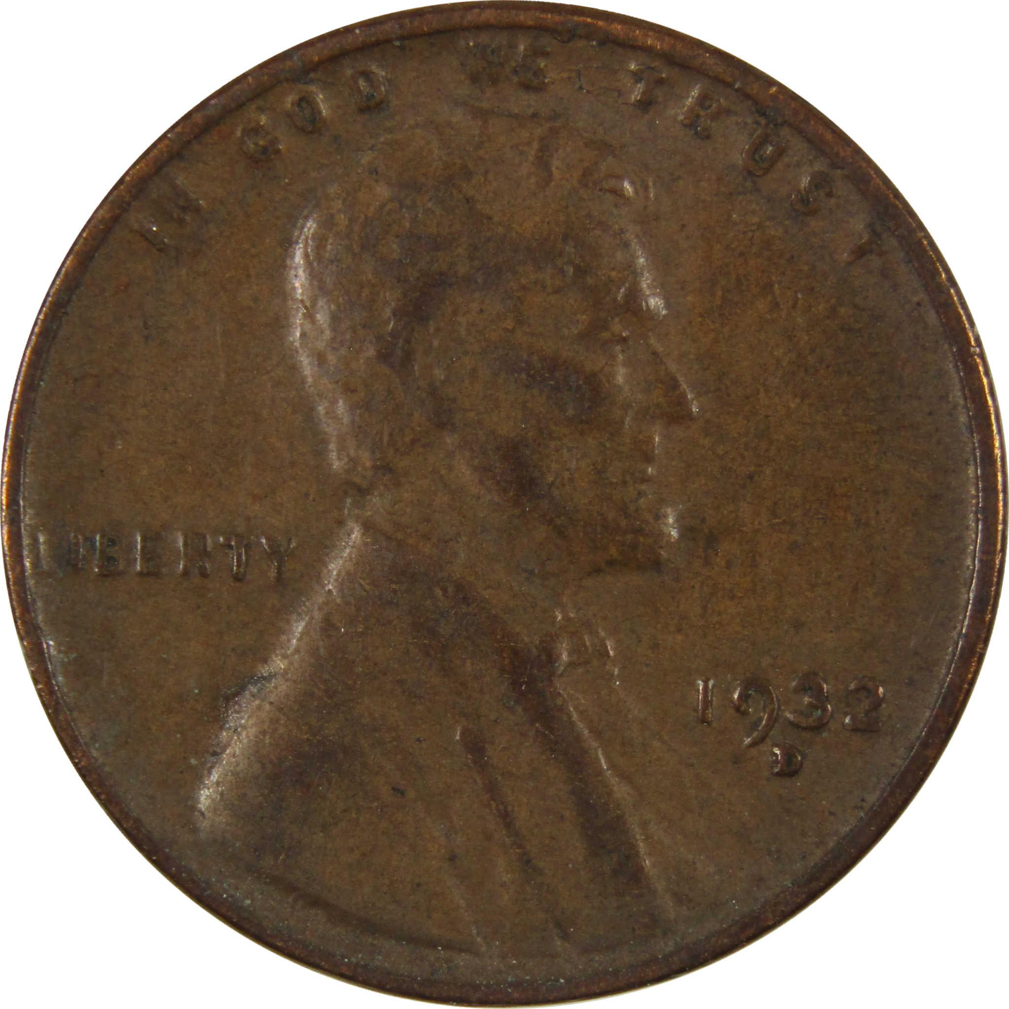 1932 D Lincoln Wheat Cent VF Very Fine Penny 1c Coin SKU:I26810