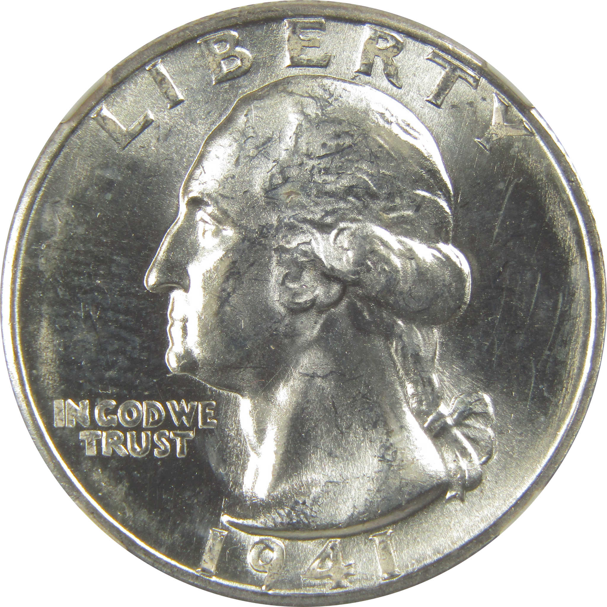 1941 D Washington Quarter MS 64 NGC Silver Bag Fragment SKU:I20598