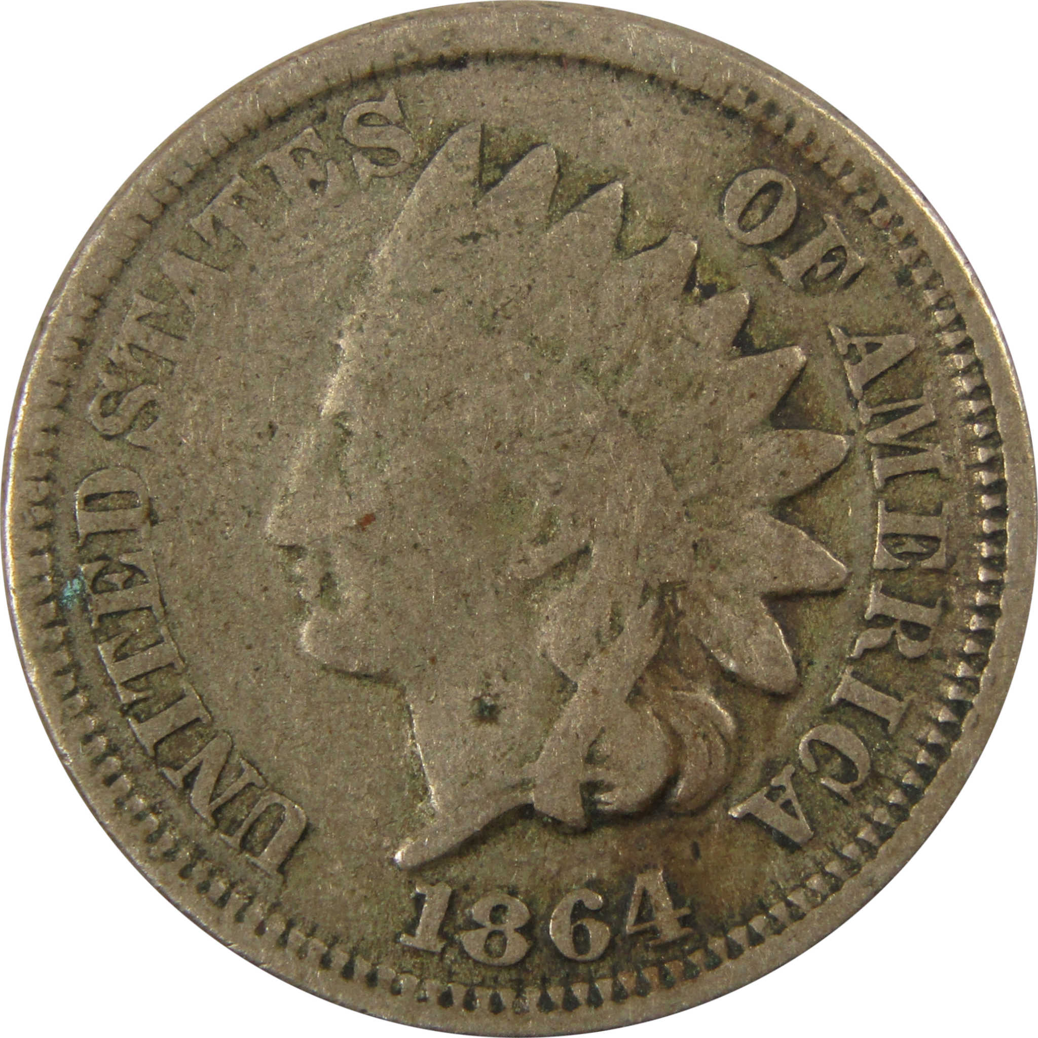 1864 Indian Head Copper-Nickel Cent G Good Details Penny SKU:CP1124