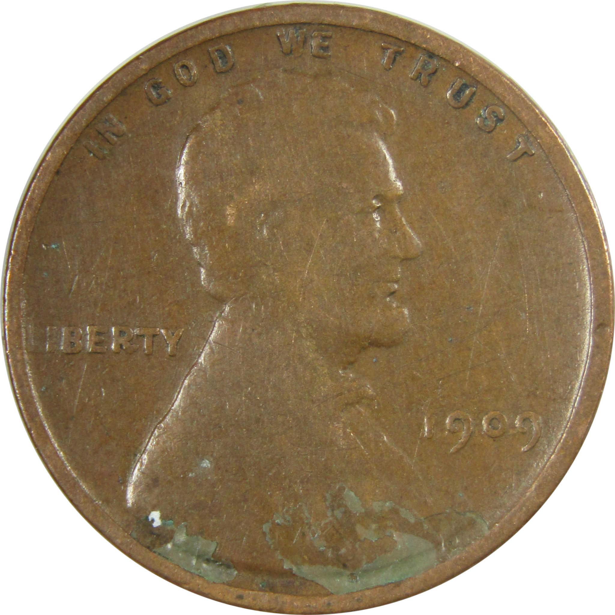 1909 Lincoln Wheat Cent VG Very Good Penny 1c Coin SKU:I26695