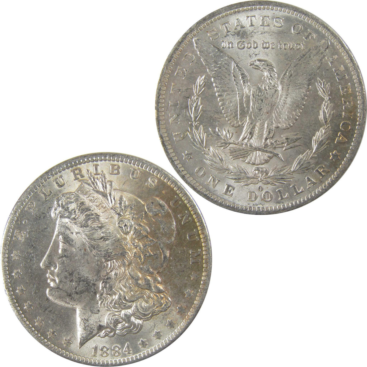 1884 O Morgan Silver Dollar BU Choice Uncirculated Toned SKU:I24188