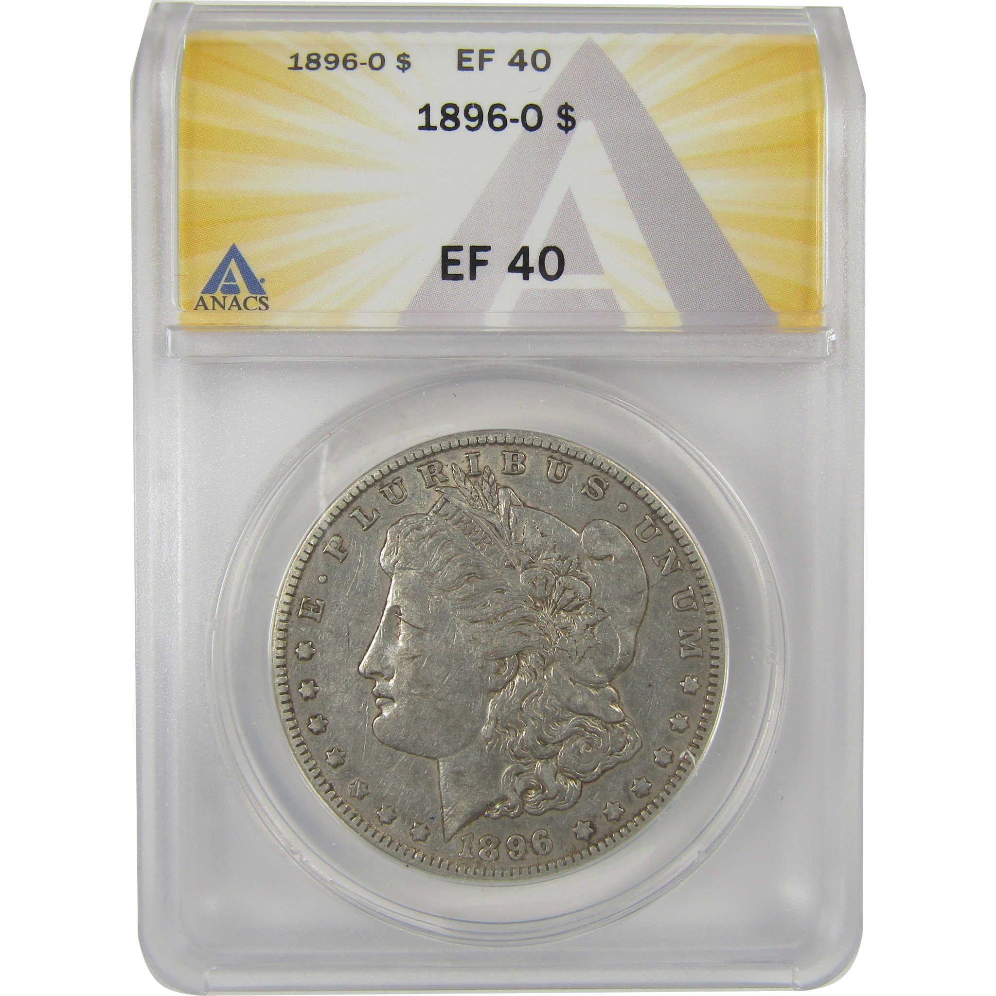 1896 O Morgan Dollar EF 40 ANACS Silver $1 Coin SKU:I20804 - Morgan coin - Morgan silver dollar - Morgan silver dollar for sale - Profile Coins & Collectibles