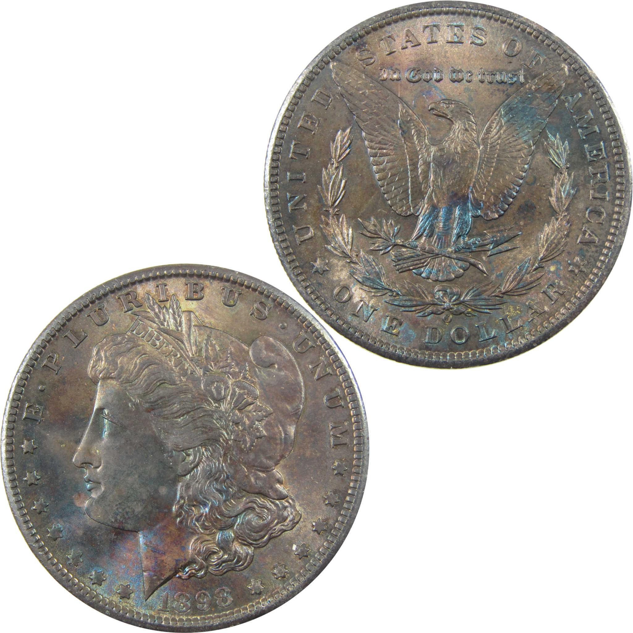 1898 O Morgan Silver Dollar Uncirculated Mint State Toned SKU:CP1411