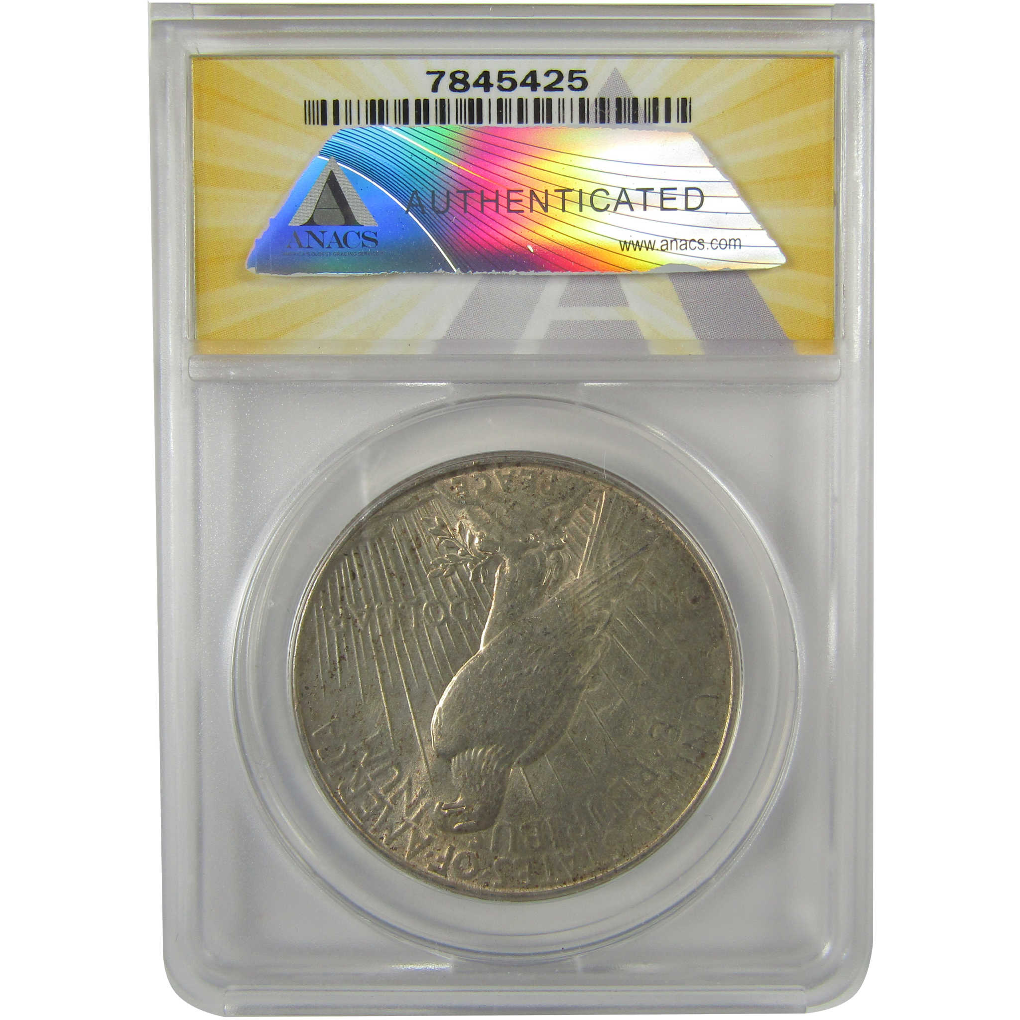 1935 Peace Dollar AU 58 Details ANACS Silver $1 Coin SKU:I21619