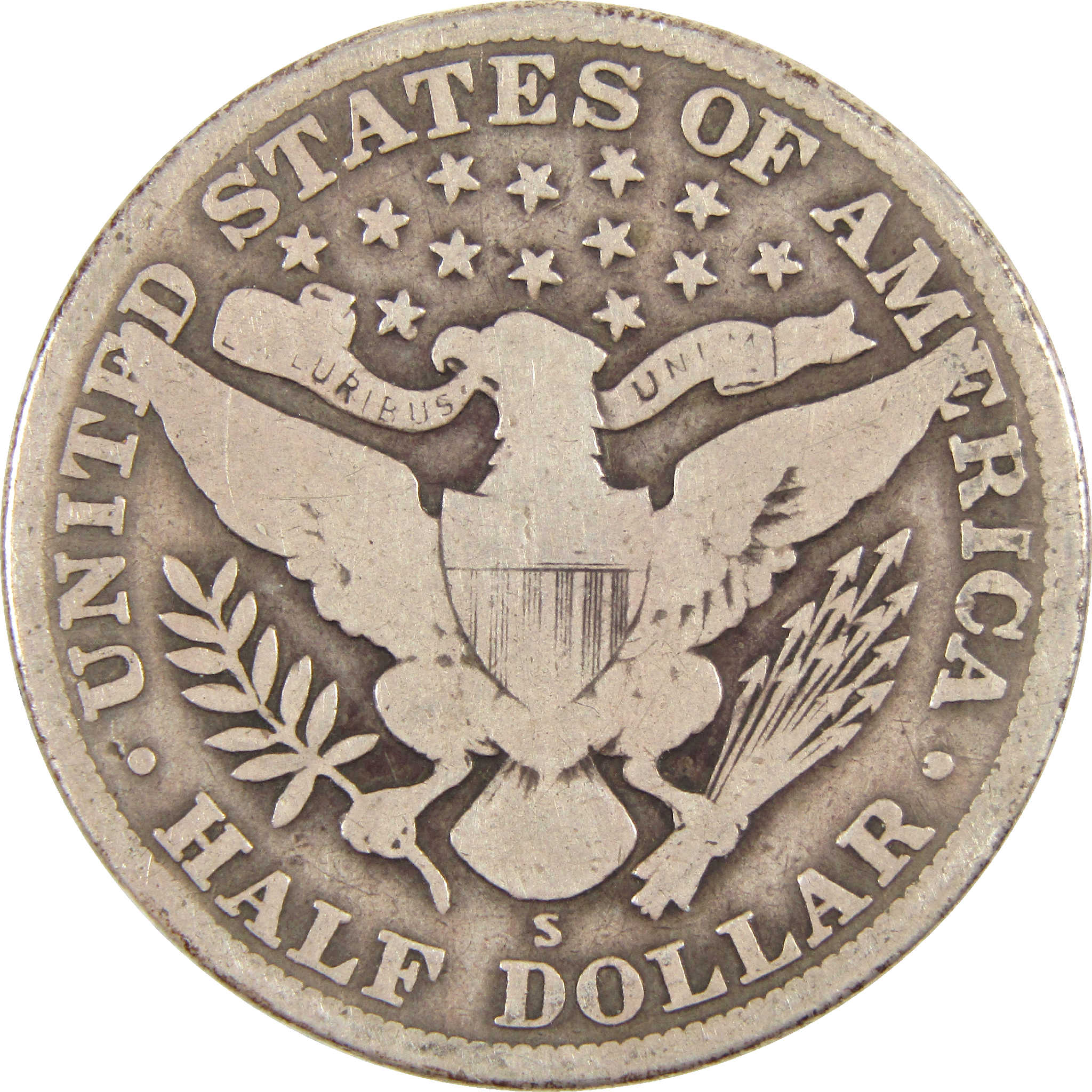 1914 S Barber Half Dollar G Good Silver 50c Coin