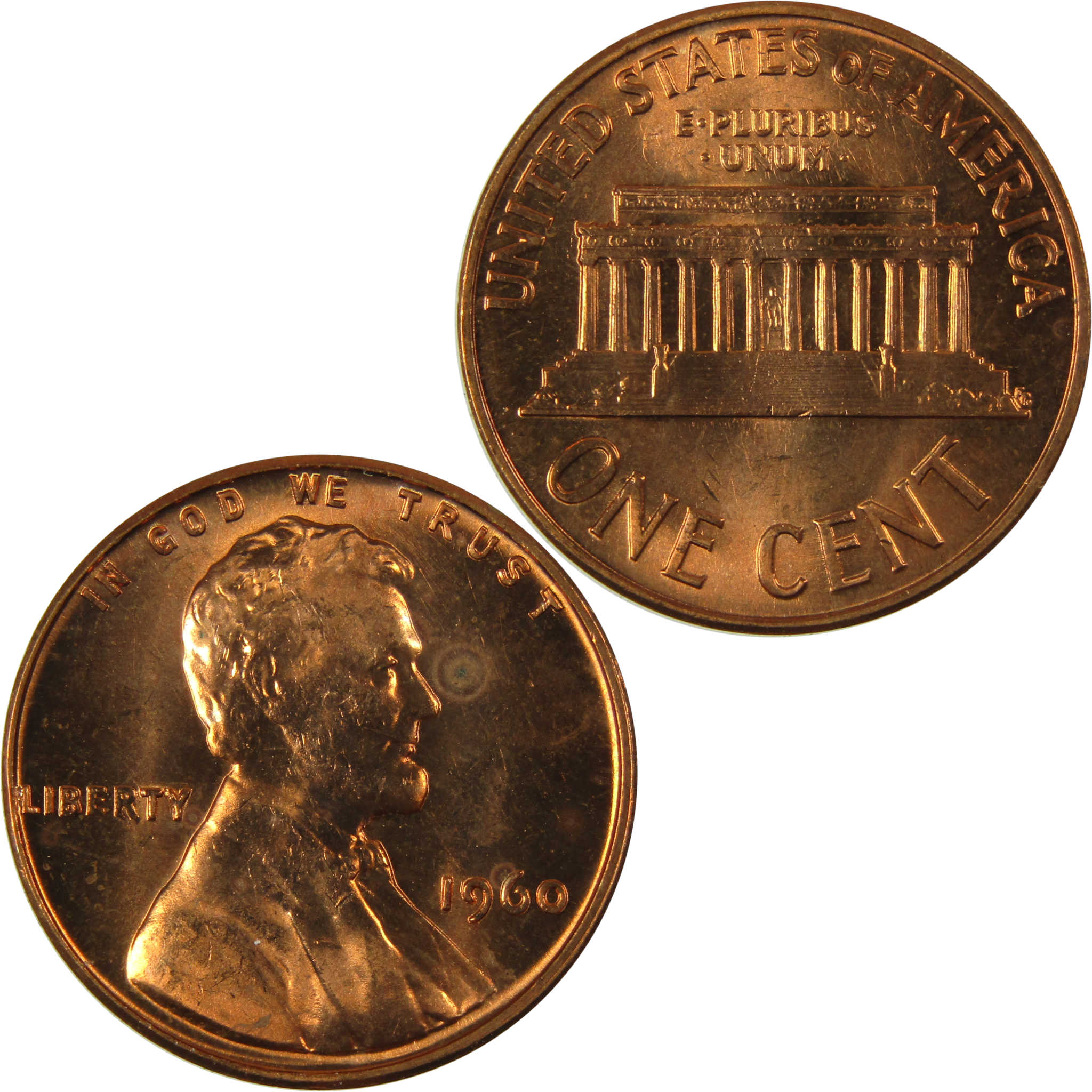 1960 Small Date Lincoln Memorial 1c Uncirculated Mint State SKU:I26572