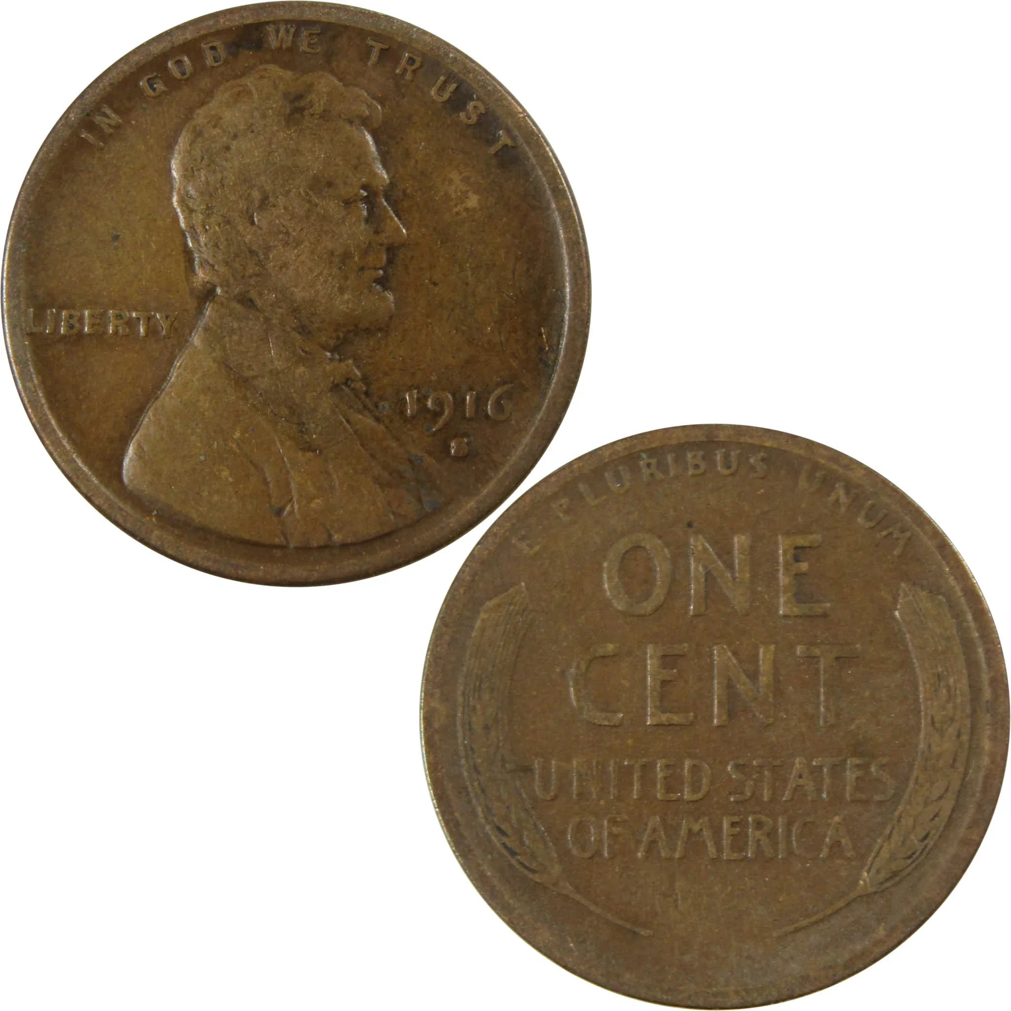 1916 S Lincoln Wheat Cent VF Very Fine Penny 1c Coin SKU:I25843