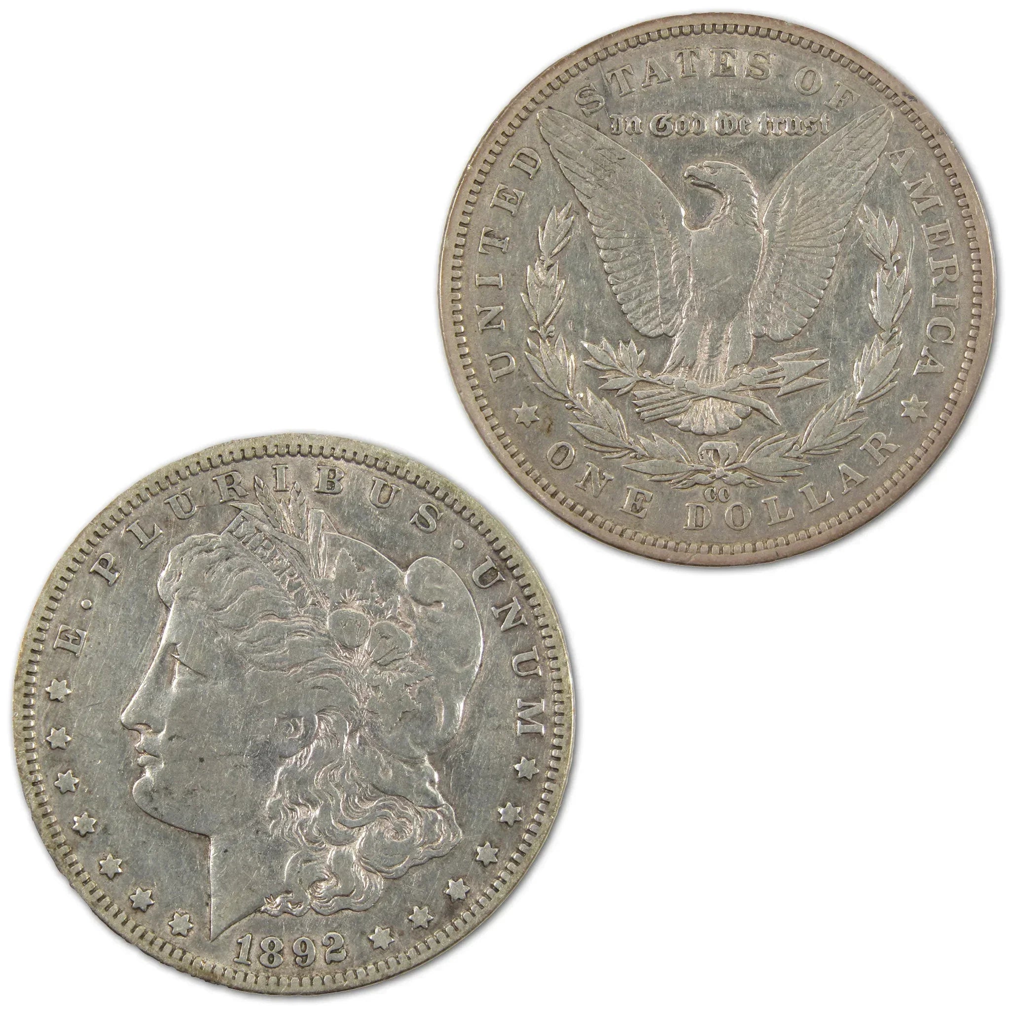 1892 CC Morgan Dollar XF EF Extremely Fine Details Silver SKU:I10763 - Morgan coin - Morgan silver dollar - Morgan silver dollar for sale - Profile Coins & Collectibles