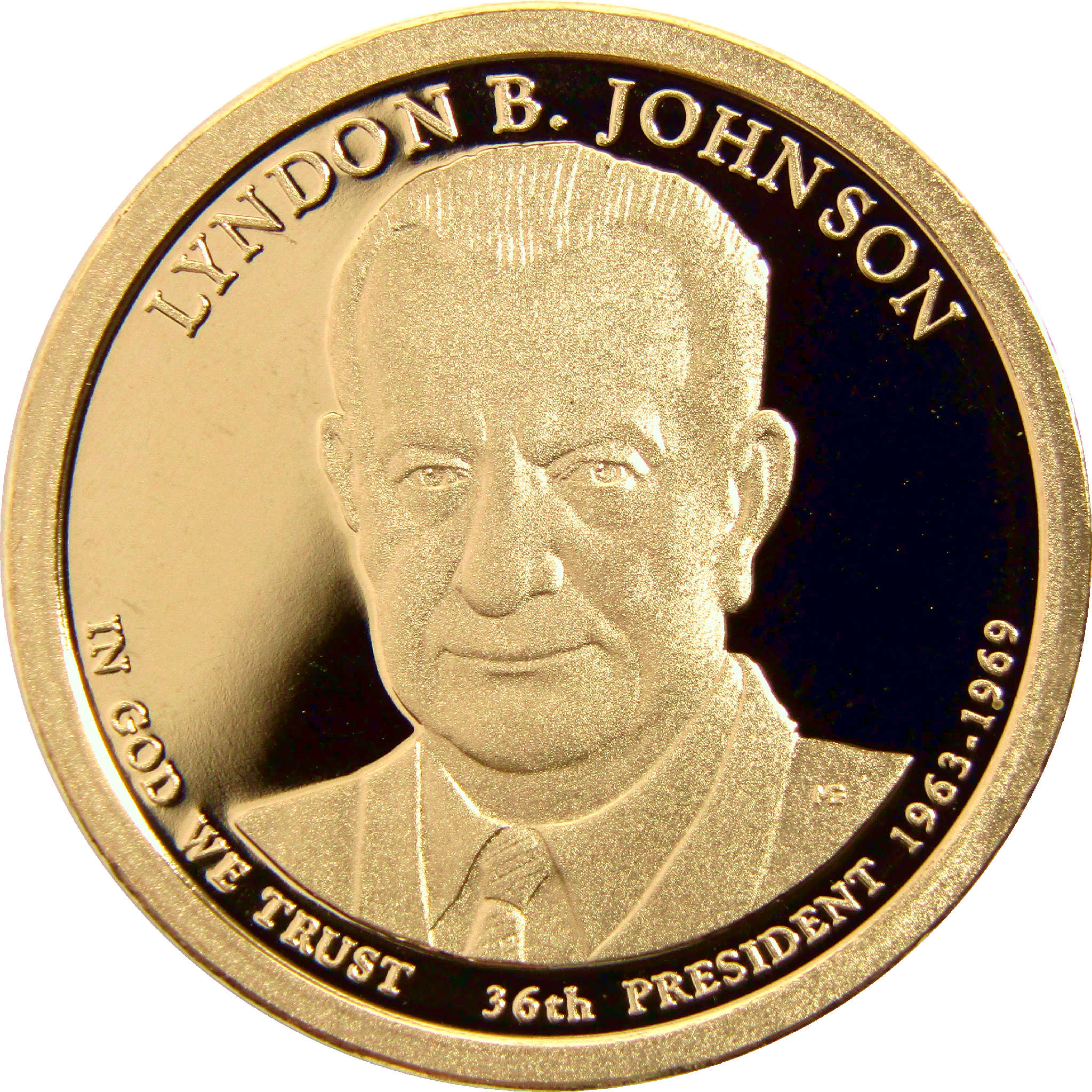 2015 S Lyndon B Johnson Presidential Dollar Choice Proof 1 Coin