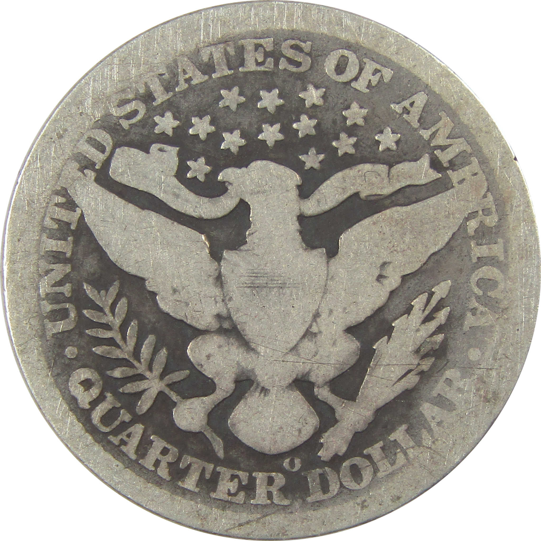 1896 O Barber Quarter AG About Good Silver 25c Coin SKU:I21878