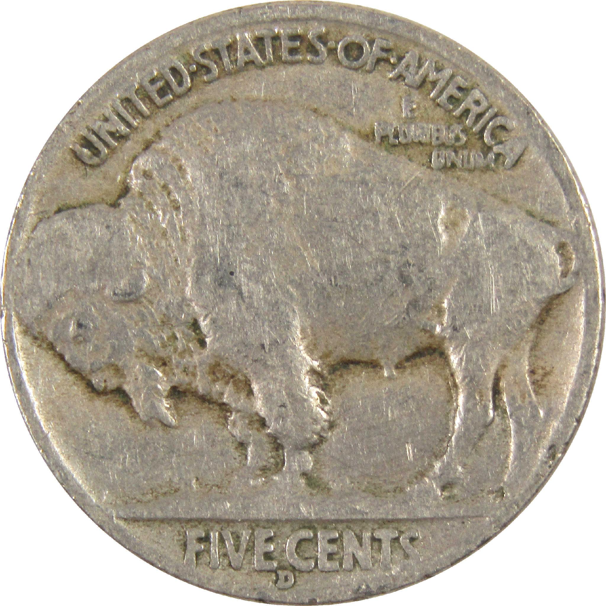 1935 D Indian Head Buffalo Nickel VG Very Good 5c Coin