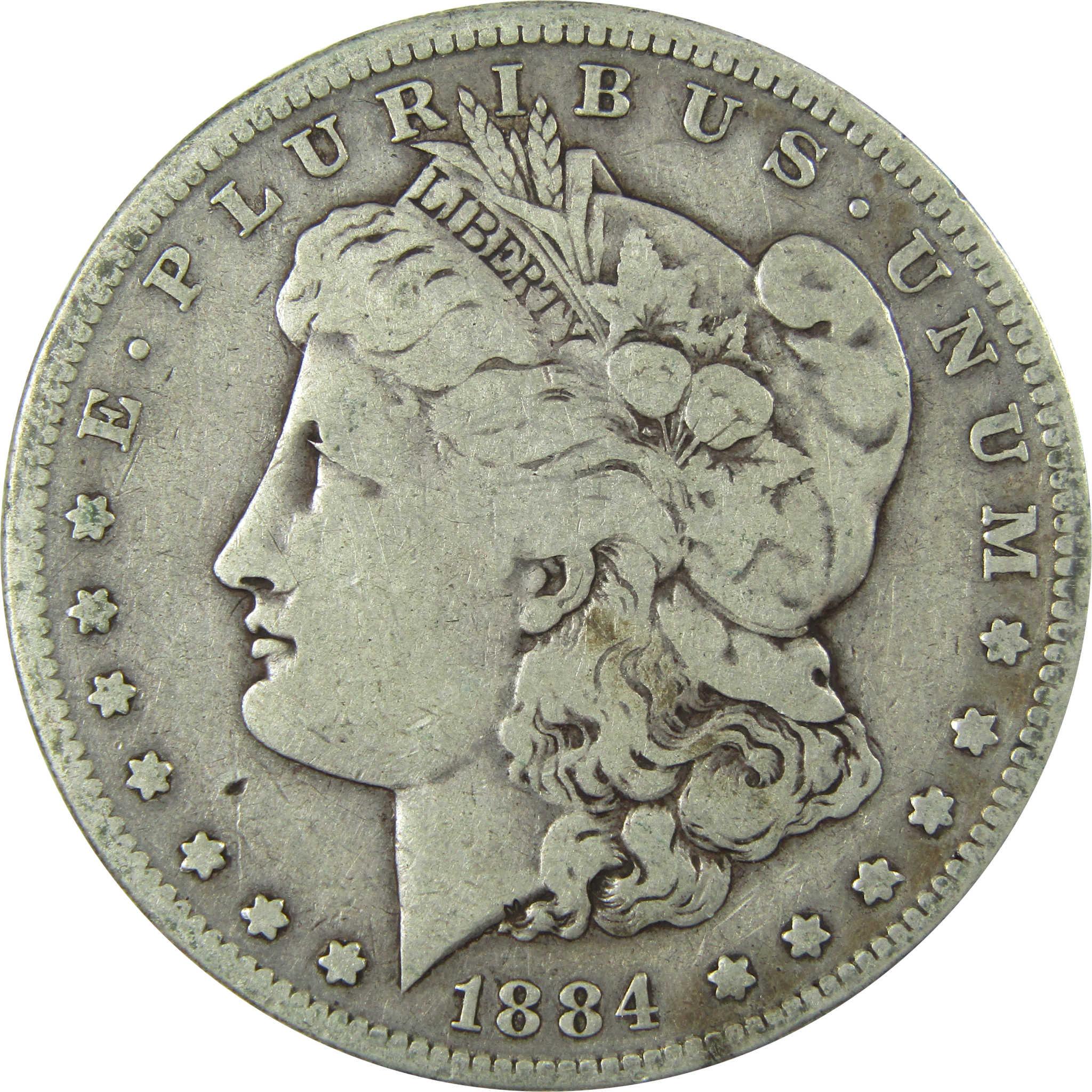 1884 S Morgan Silver Dollar F Fine $1 Coin SKU:I25356 - Morgan coin - Morgan silver dollar - Morgan silver dollar for sale - Profile Coins & Collectibles