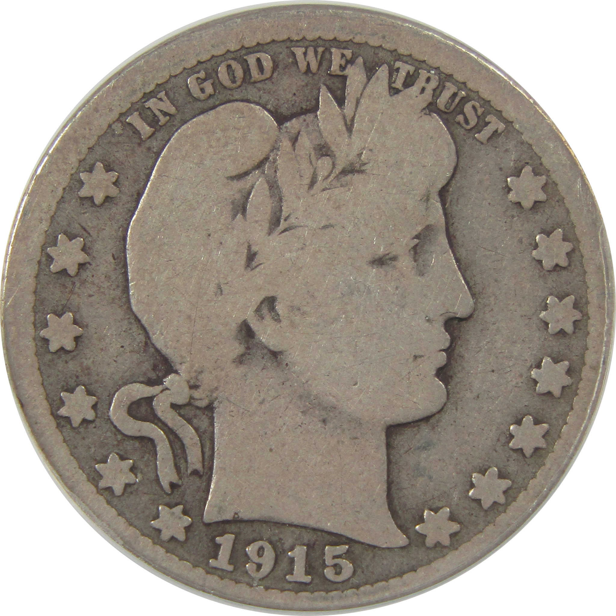1915 S Barber Quarter AG 3 ANACS Silver 25c Coin SKU:I22143
