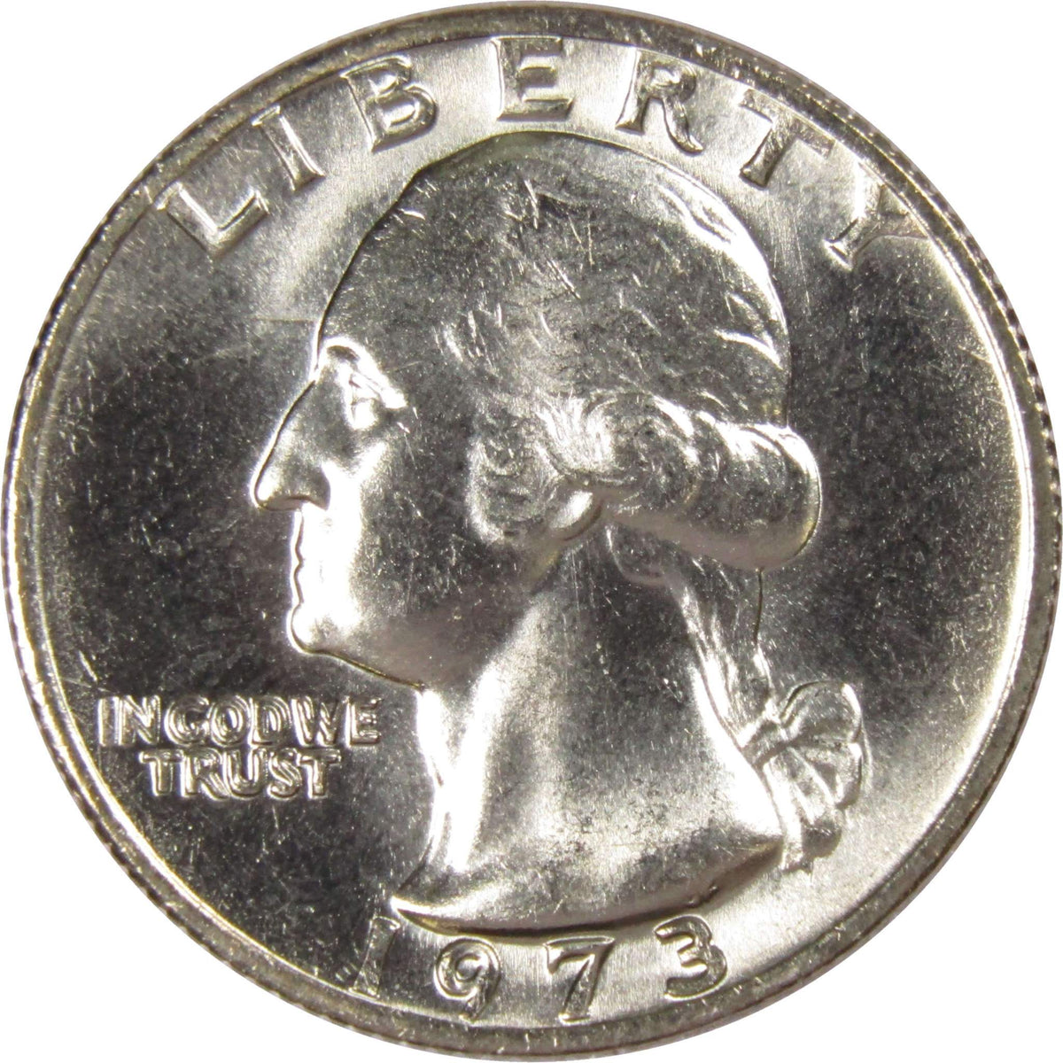 1973 Washington Quarter Clad Uncirculated Mint State 25c Coin