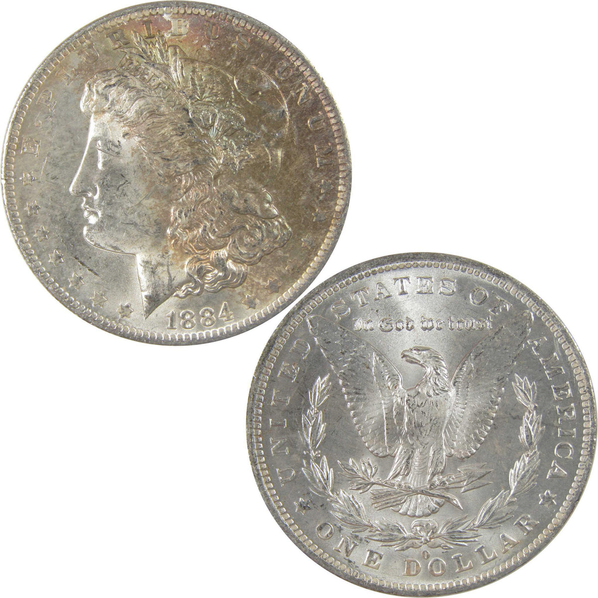 1884 O Morgan Silver Dollar BU Choice Uncirculated Toned SKU:I24194