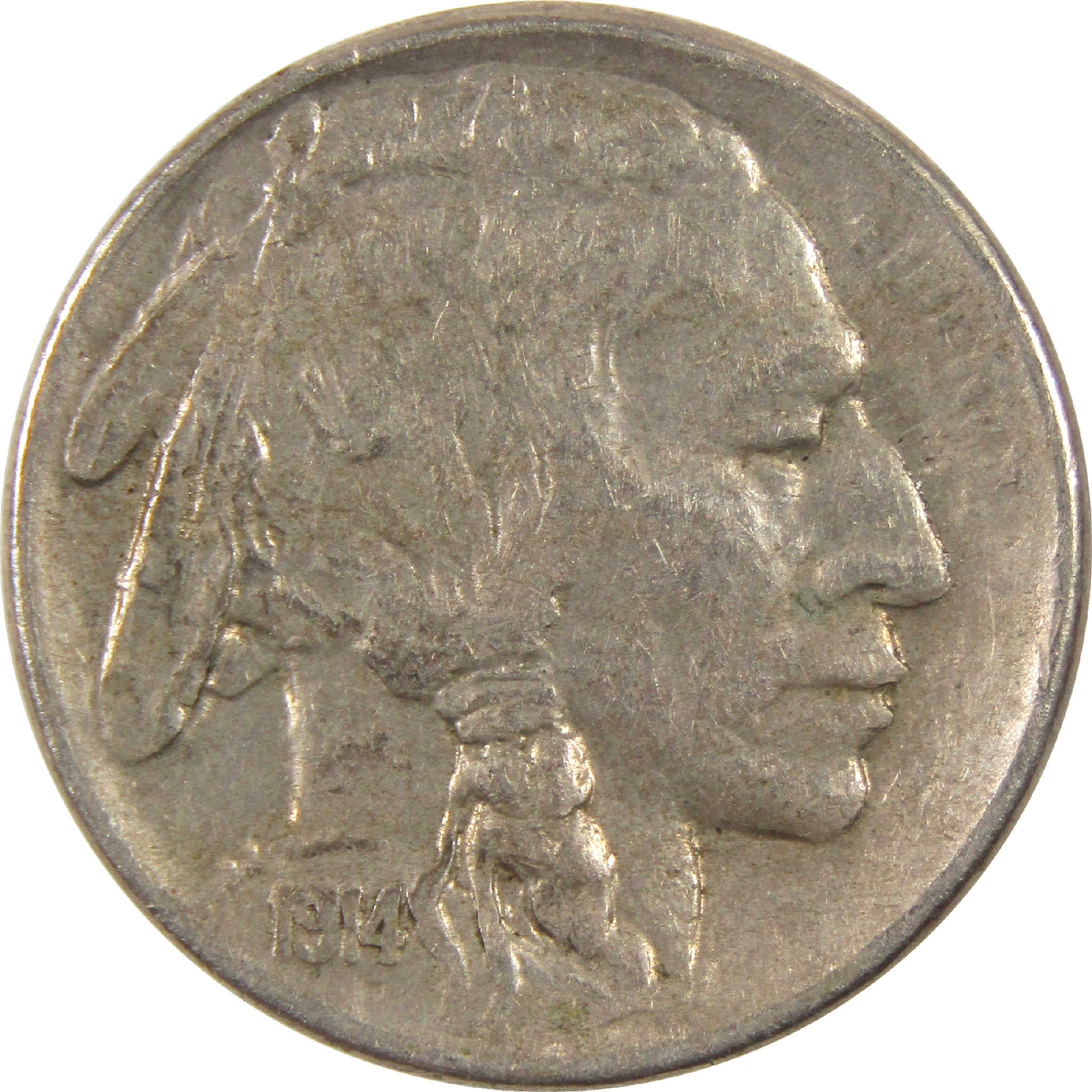 1914 S Indian Head Buffalo Nickel XF EF 5c Coin SKU:I11398