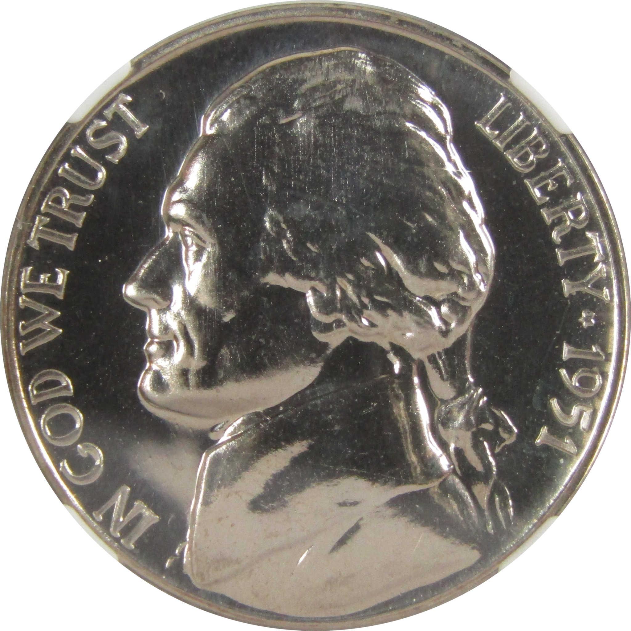 1951 Jefferson Nickel PF 68 NGC Proof 5c Coin Collectible SKU:I27335