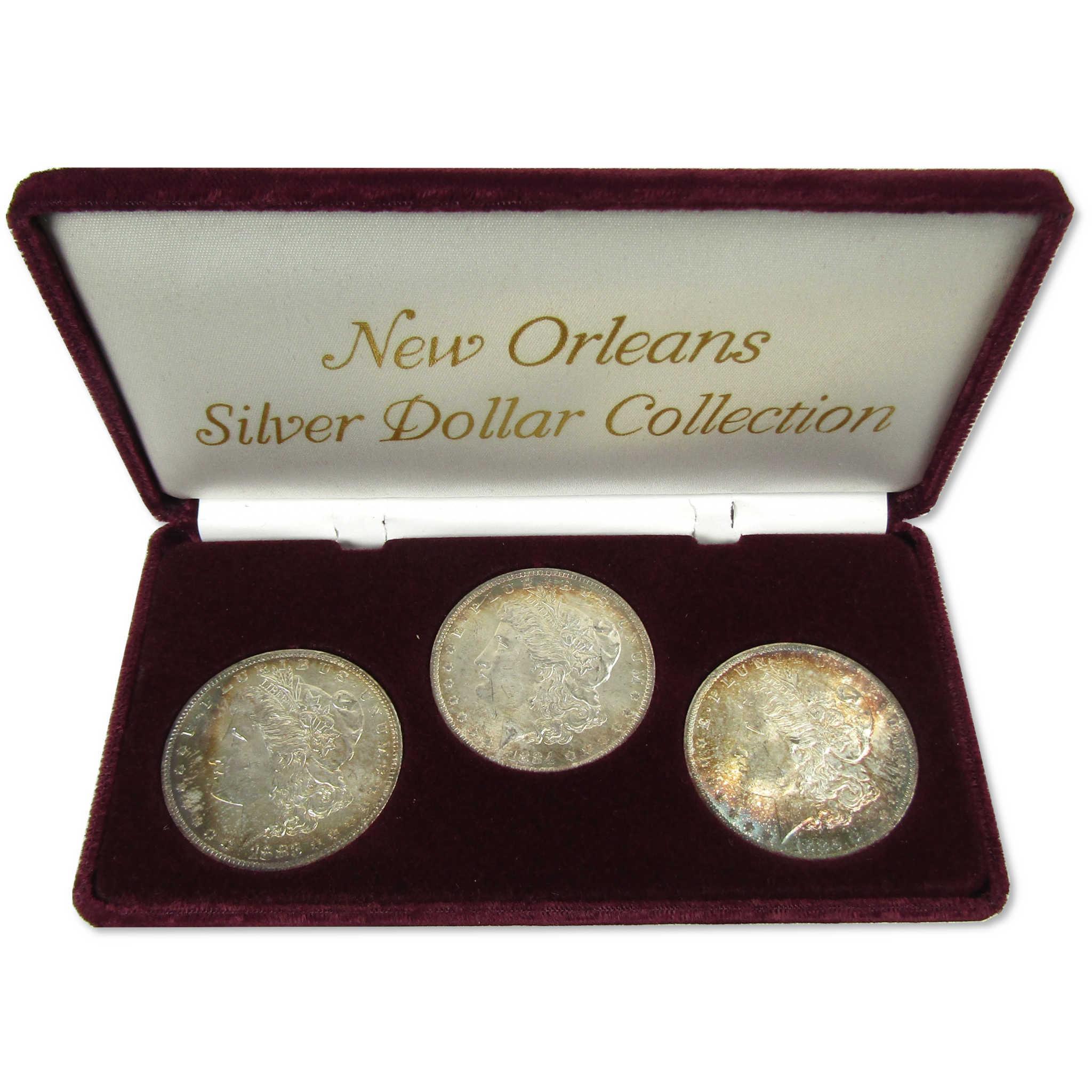 1883-1885 New Orleans Morgan Silver Dollar Set Uncirculated SKU:CP748