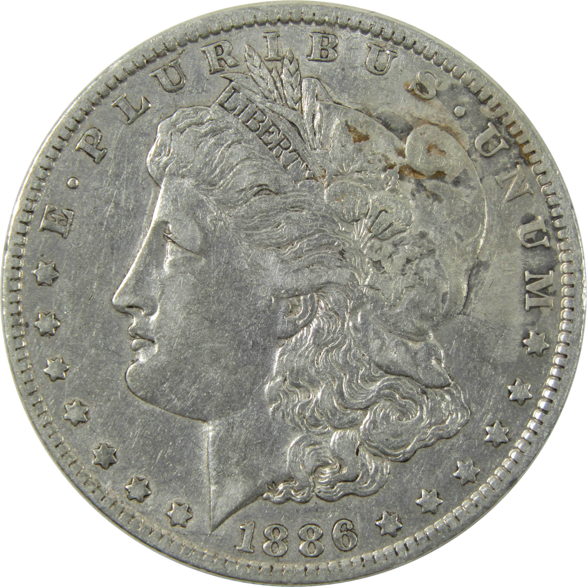 1886 O E on Reverse Morgan Dollar XF Details Silver $1 Coin SKU:I14225 - Morgan coin - Morgan silver dollar - Morgan silver dollar for sale - Profile Coins & Collectibles