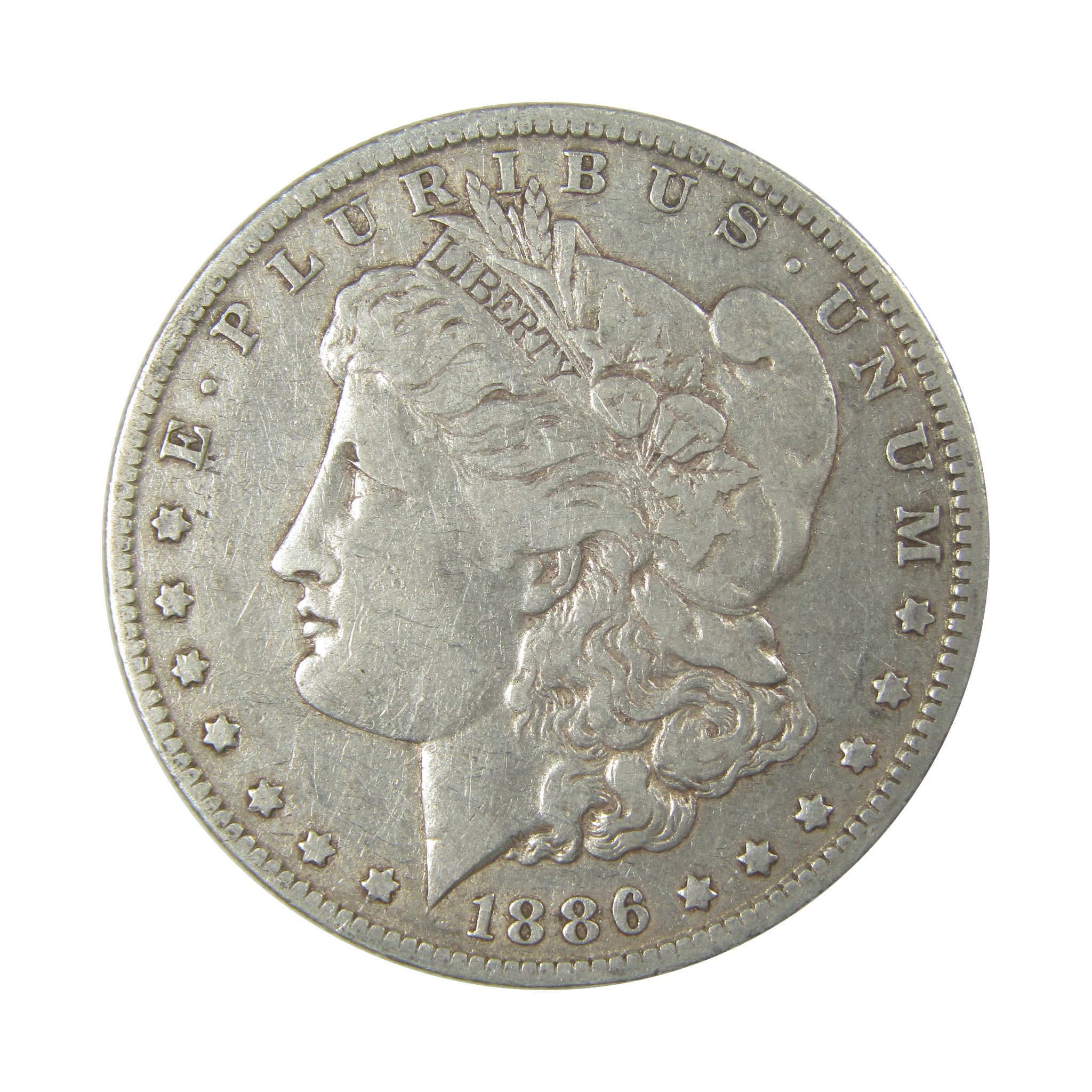 1886 O E on Reverse Morgan Dollar VF Very Fine Silver SKU:I20272 - Morgan coin - Morgan silver dollar - Morgan silver dollar for sale - Profile Coins & Collectibles