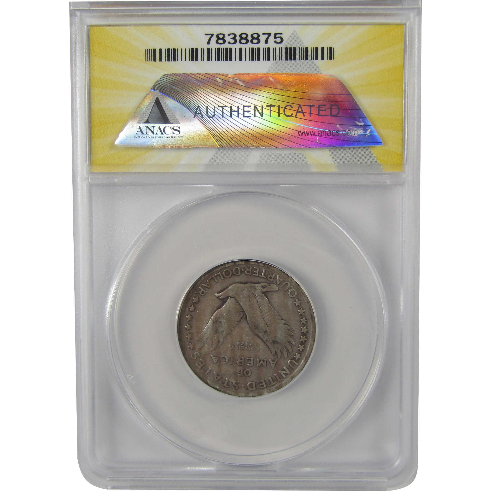 1917 D Type 1 Standing Liberty Quarter VF 25 ANACS Silver SKU:I22173