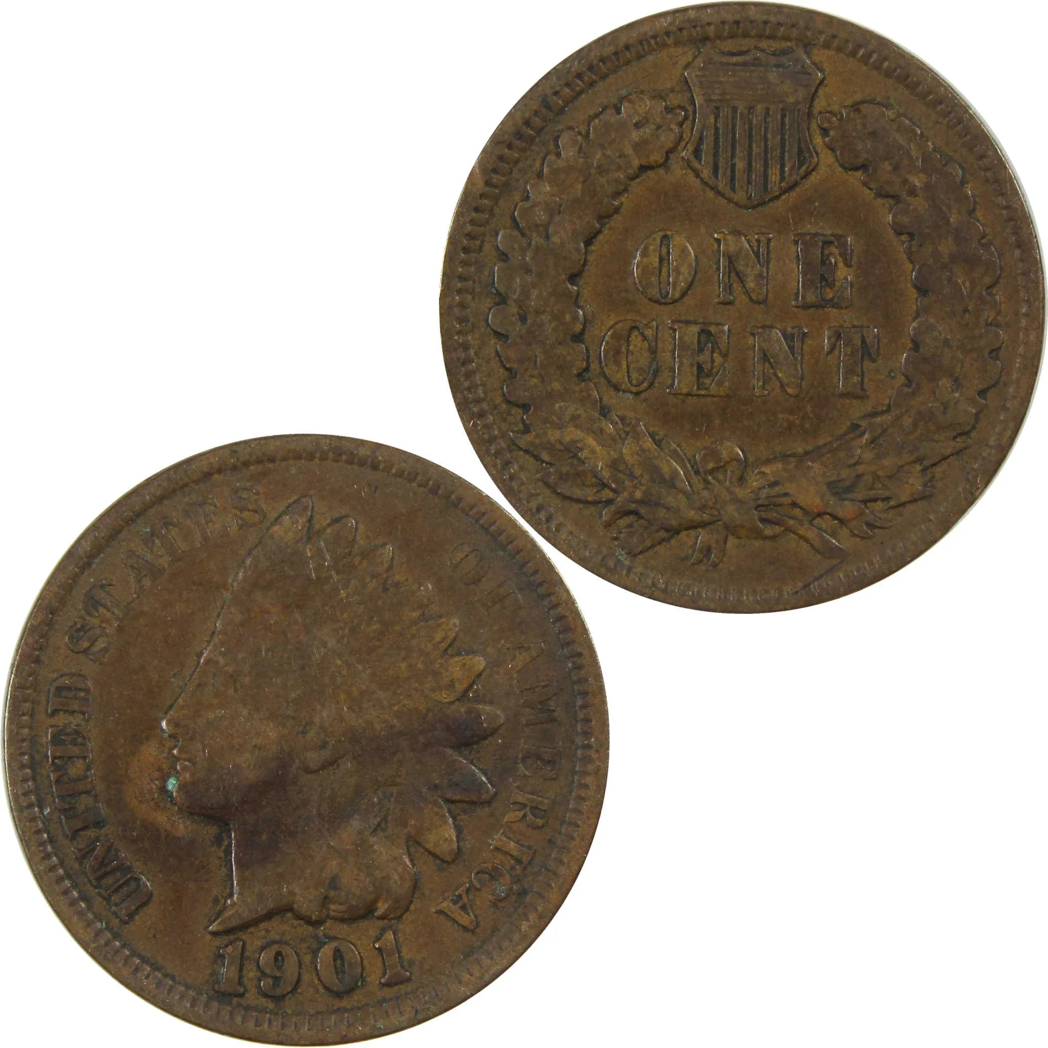 1901 Indian Head Cent G Good Penny 1c Coin SKU:I27036