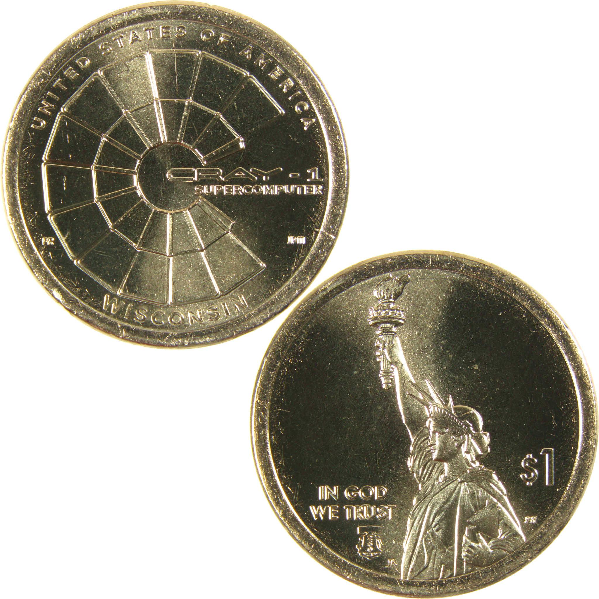 2026 D Wisconsin Cray-1 Supercomputer Innovation Dollar Uncirculated