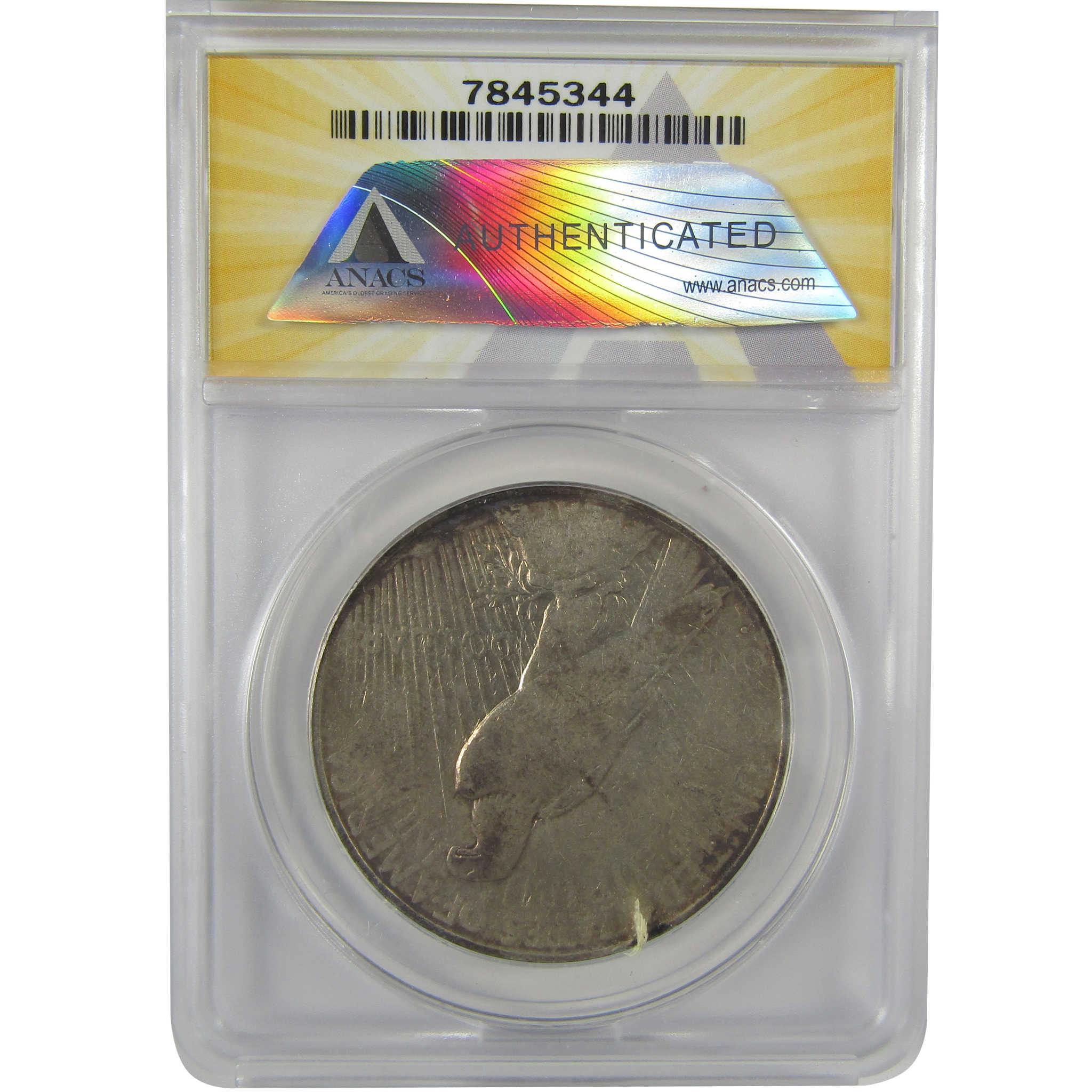 1934 D Peace Dollar F 12 Details ANACS Silver $1 Coin SKU:I21554