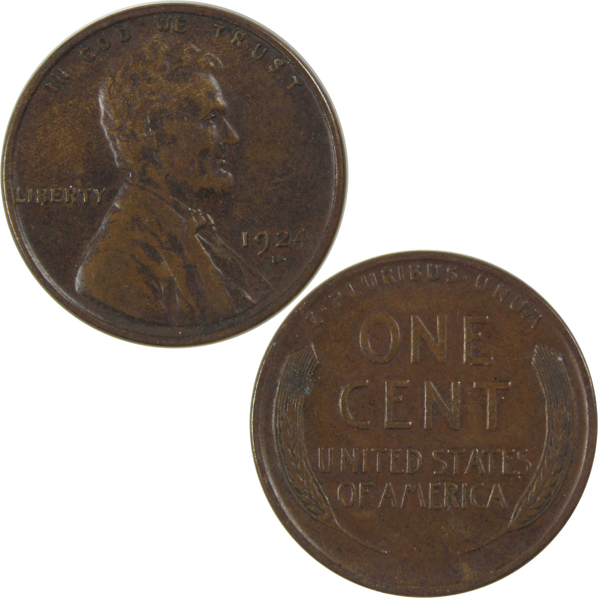 1924 D Lincoln Wheat Cent VF Very Fine Penny 1c Coin SKU:I23763