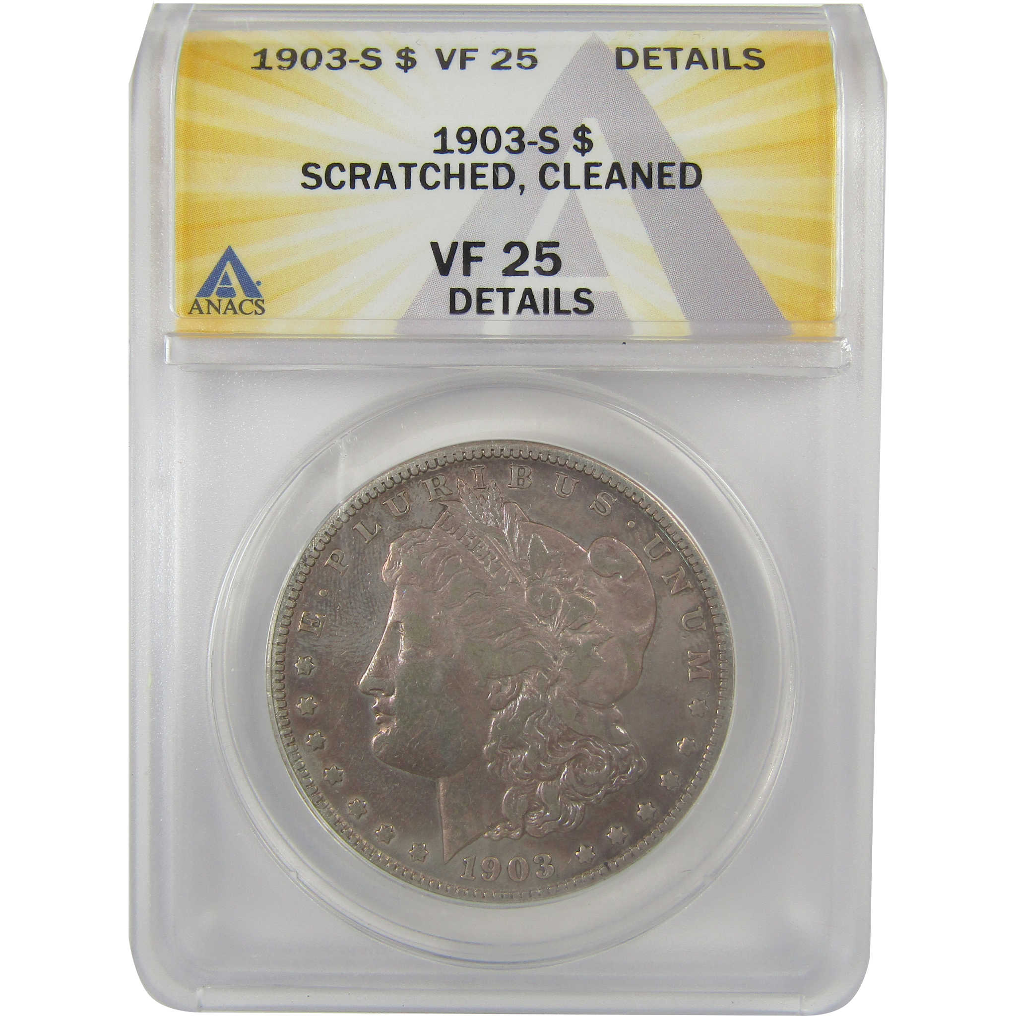 1903 S Morgan Dollar VF 25 Details ANACS Silver $1 Coin SKU:I21733 - Morgan coin - Morgan silver dollar - Morgan silver dollar for sale - Profile Coins & Collectibles