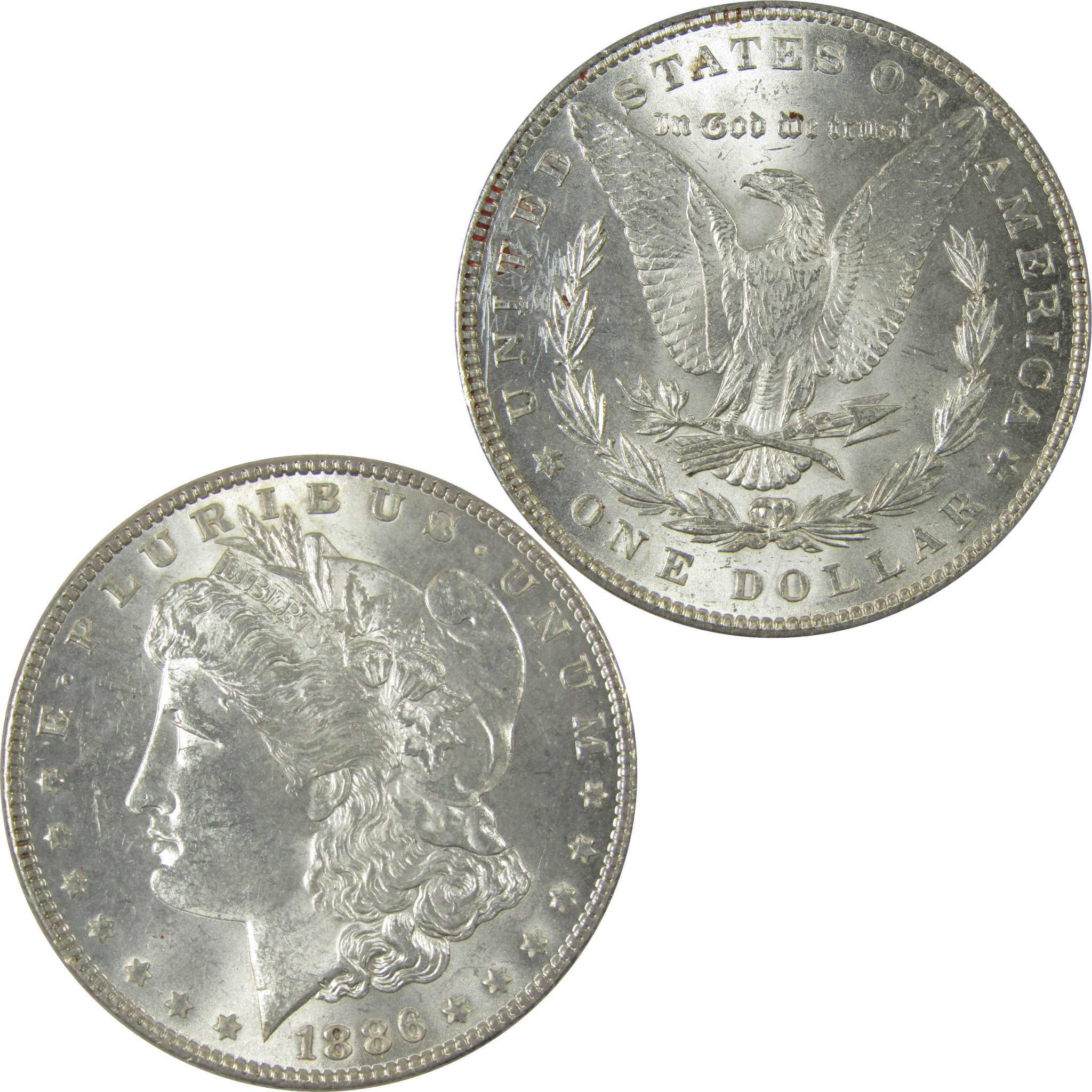 1886 Morgan Silver Dollar Borderline Uncirculated Details SKU:CP963 - Morgan coin - Morgan silver dollar - Morgan silver dollar for sale - Profile Coins & Collectibles