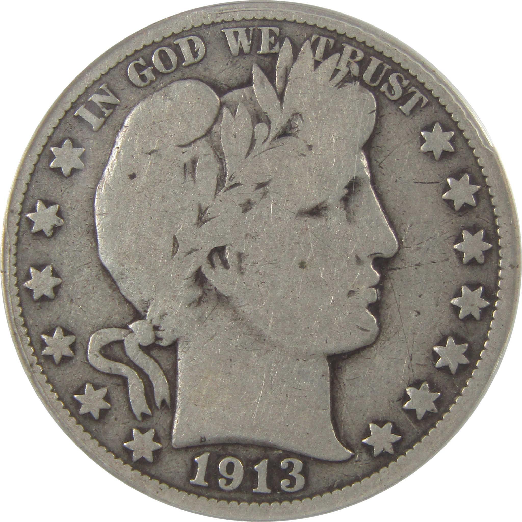 1913 Barber Half Dollar VG 8 ANACS Silver 50c Coin SKU:I23550