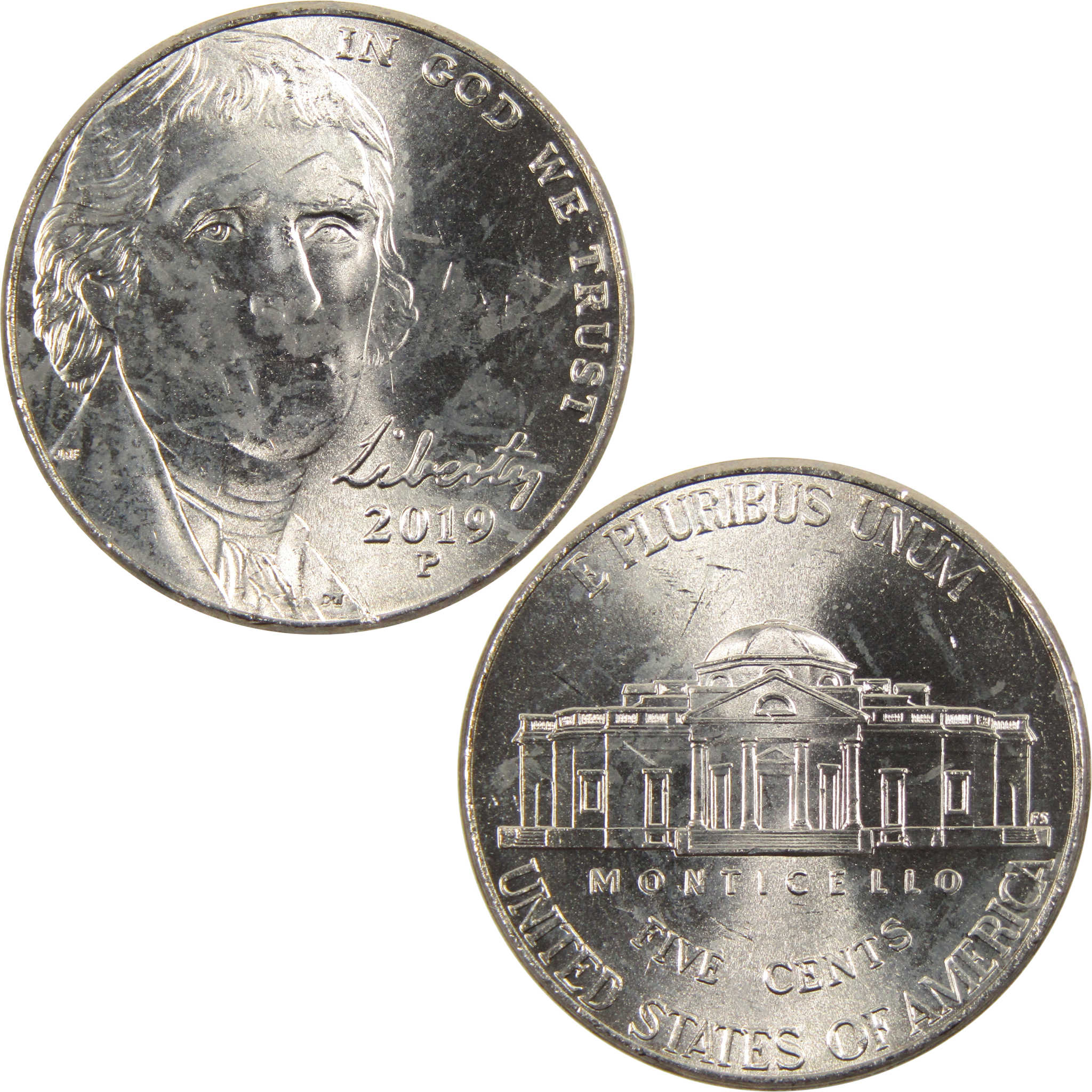 2019 P Jefferson Nickel BU Uncirculated 5c Coin