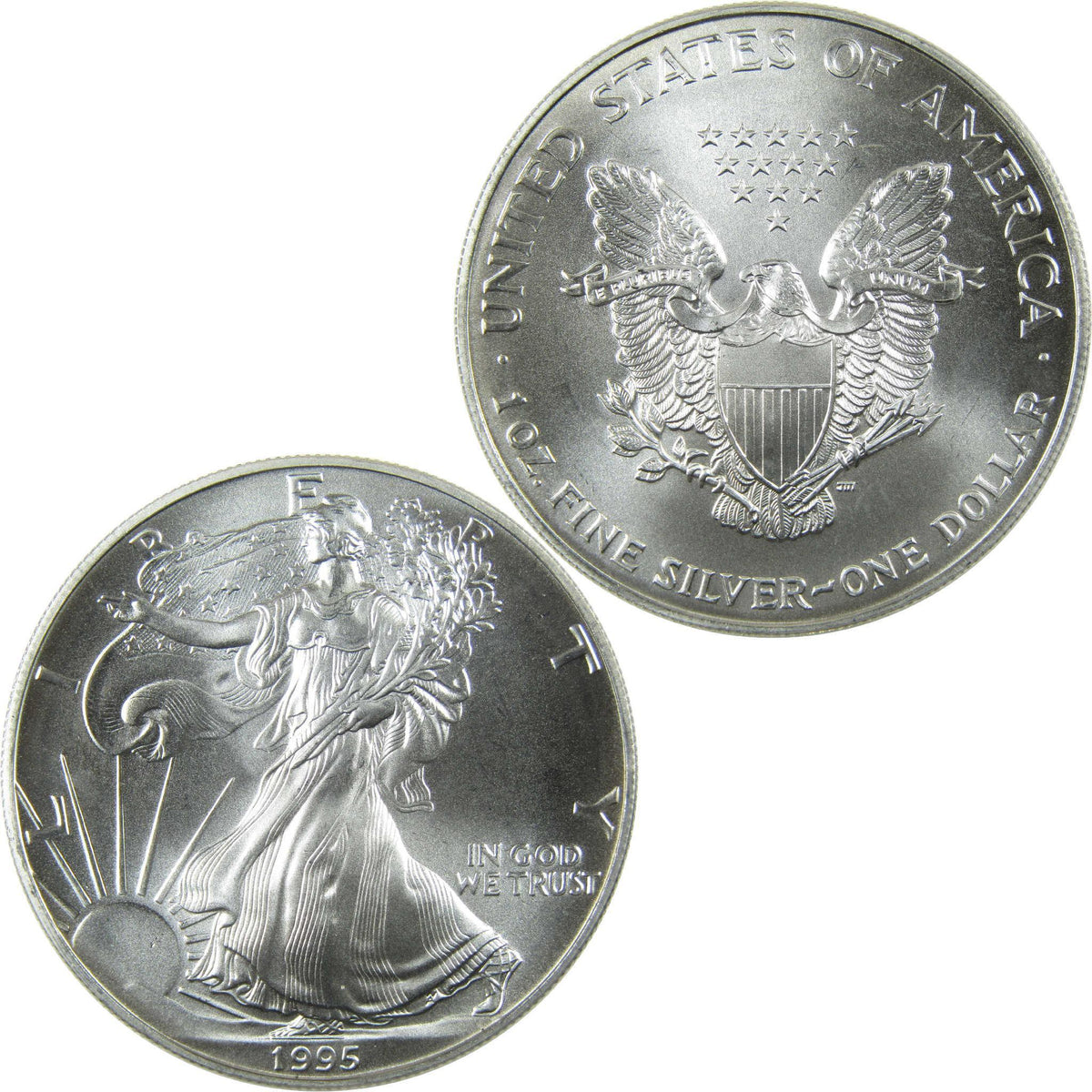 1995 American Silver Eagle Uncirculated Mint State $1 Coin Collectible