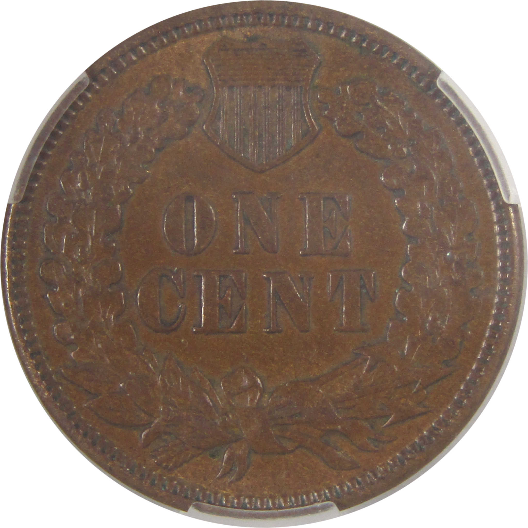 1872 Indian Head Cent AU 55 BN CAC Penny 1c Coin SKU:I17406