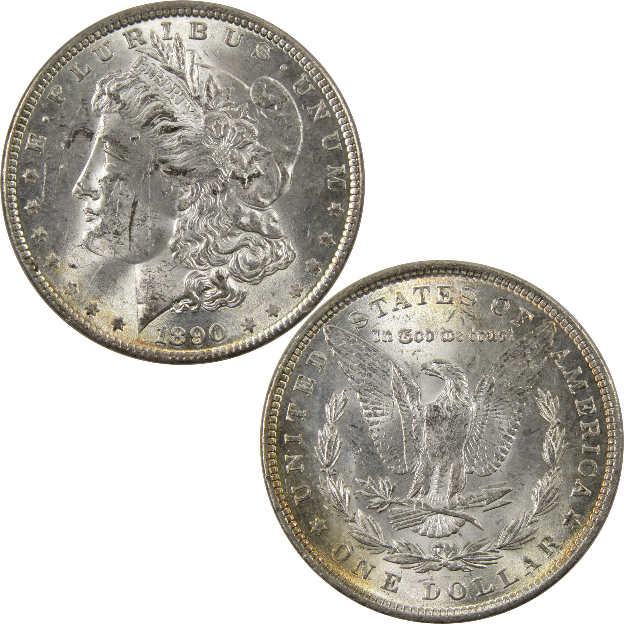 1890 Morgan Dollar Uncirculated Details 90% Silver $1 Coin SKU:I9877 - Morgan coin - Morgan silver dollar - Morgan silver dollar for sale - Profile Coins & Collectibles