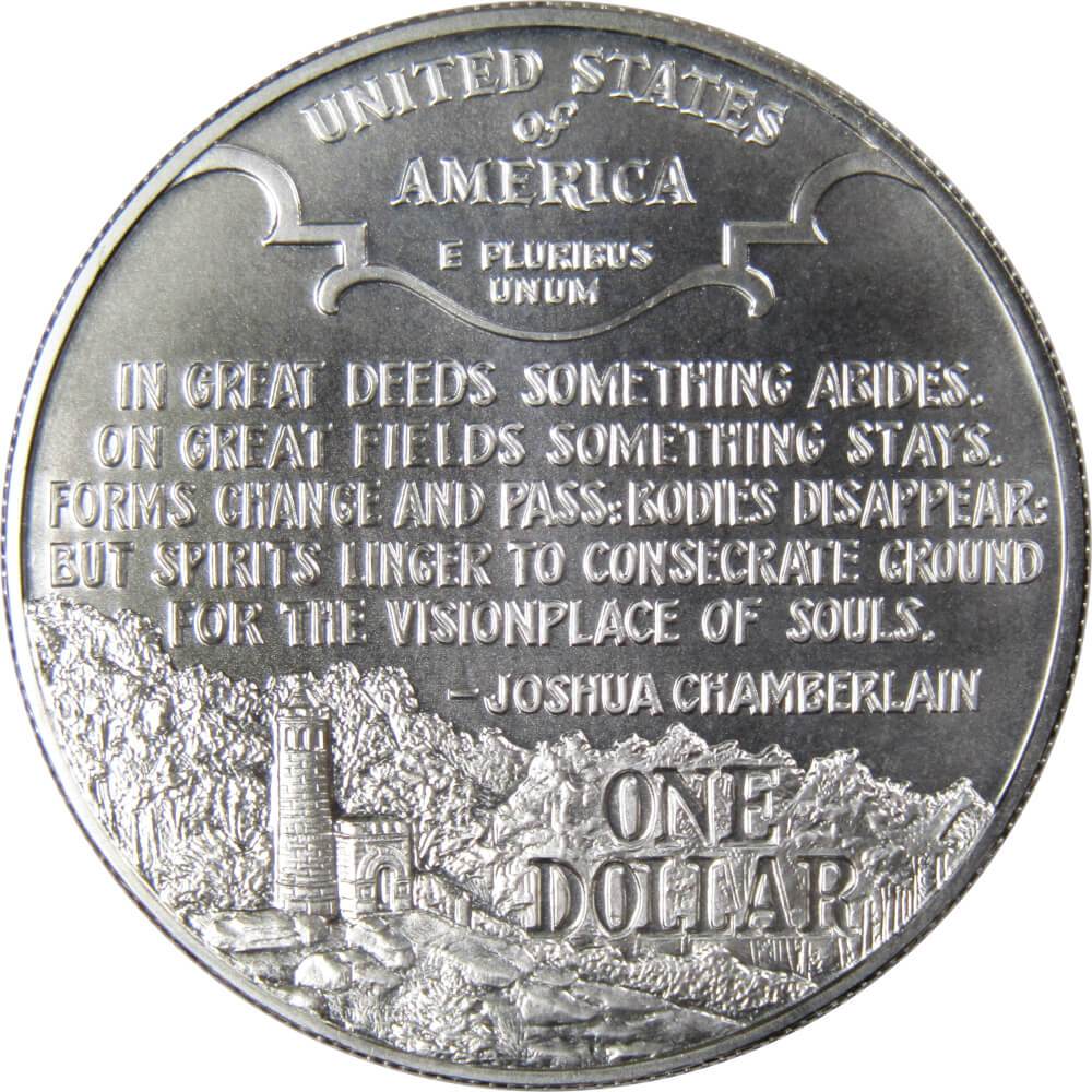 Civil War Commemorative Dollar 1995 P BU Uncirculated Silver $1 Coin